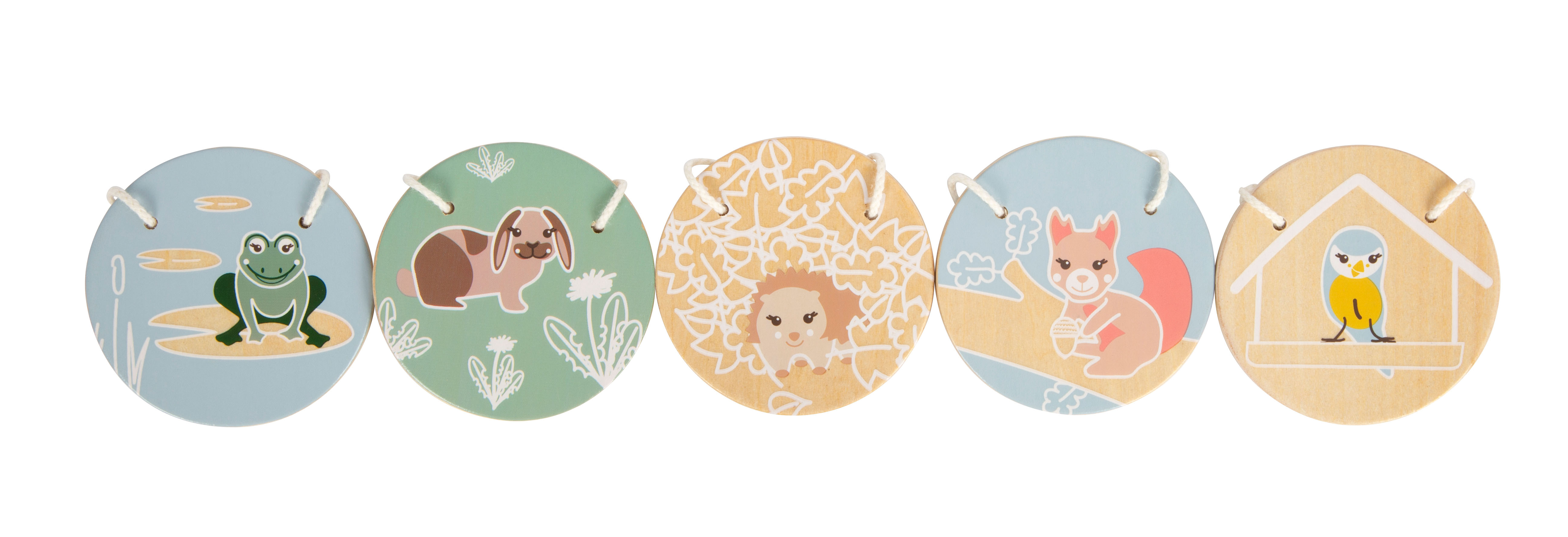 Höhenverstellbare Zielscheibe aus Holz mit Tiermotiv