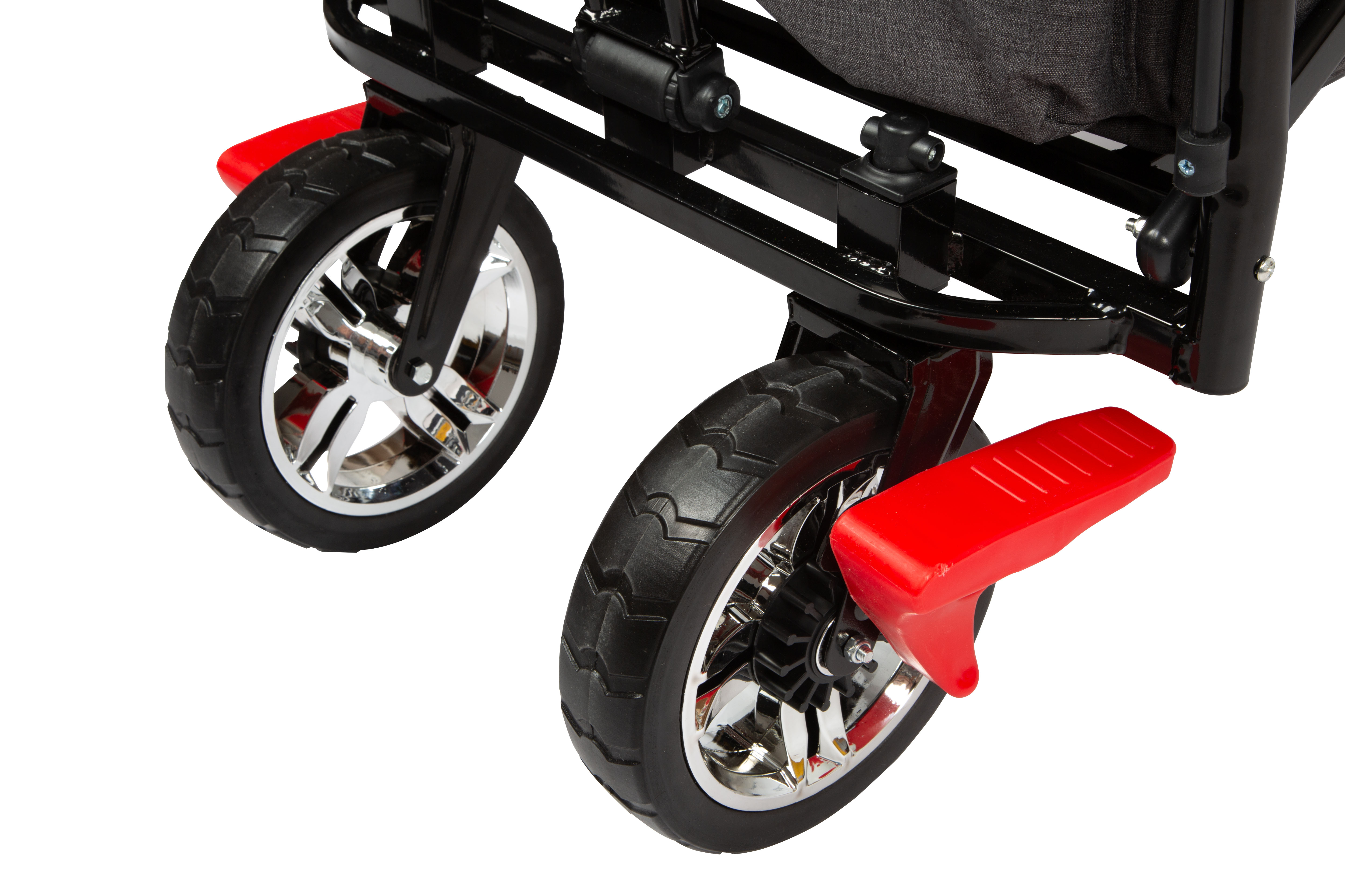 Bollerwagen Mit Dach Zwei Kinder Anschnallgurt Sicherheit Bremse