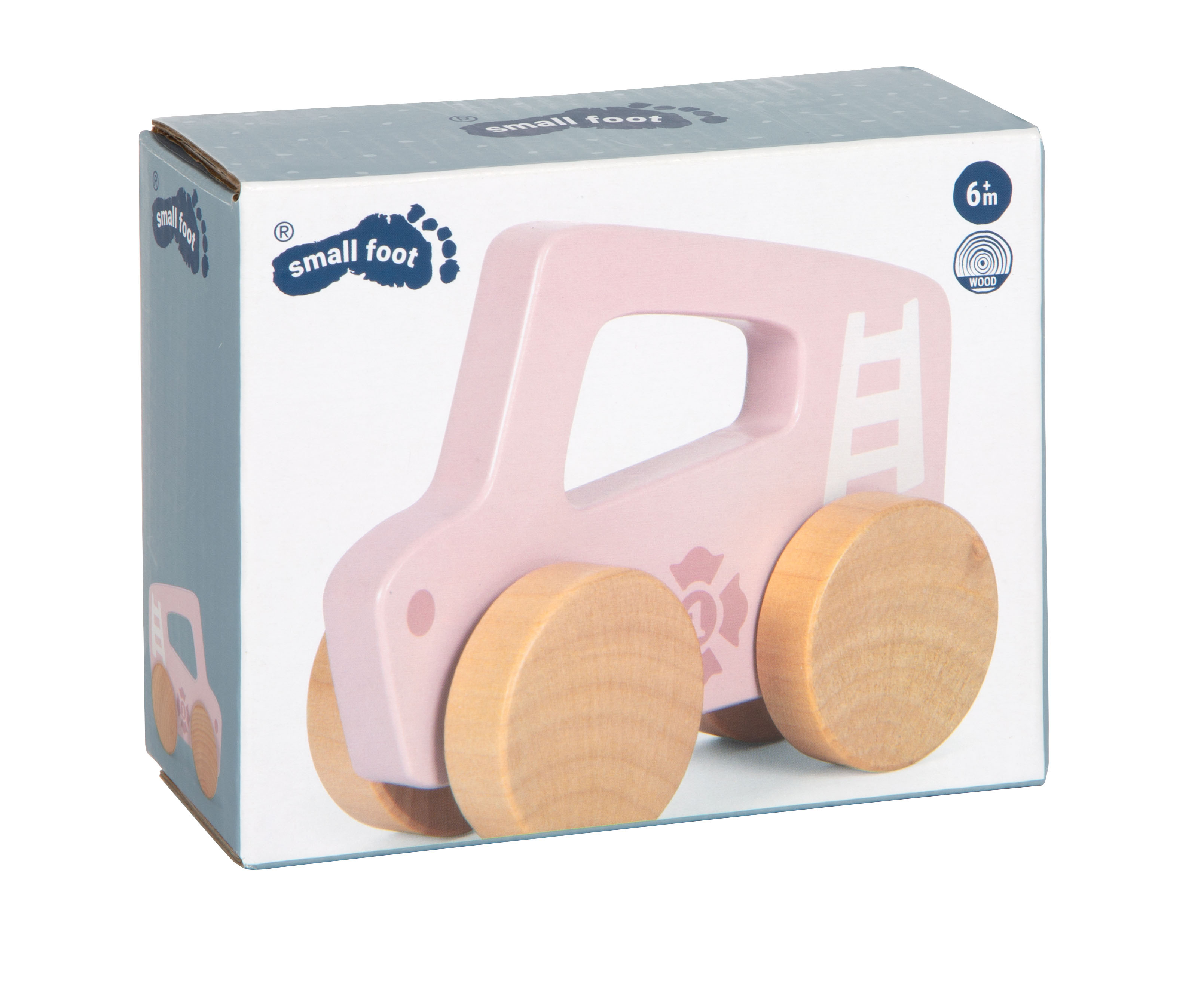 Schiebeauto rosa Verpackung