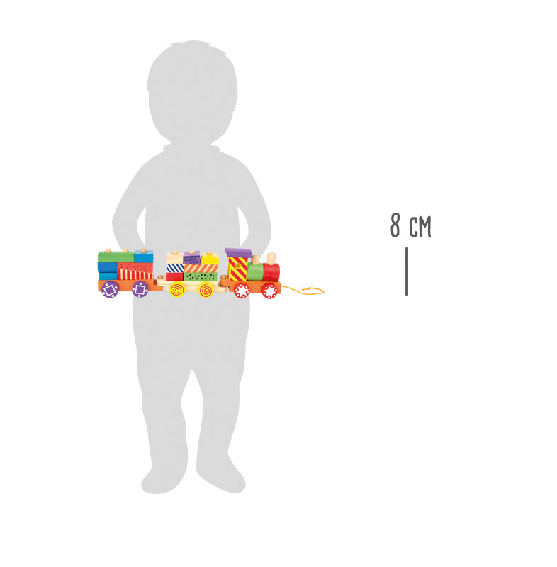 Holzzug Steckspiel Kunterbunt für Kinder