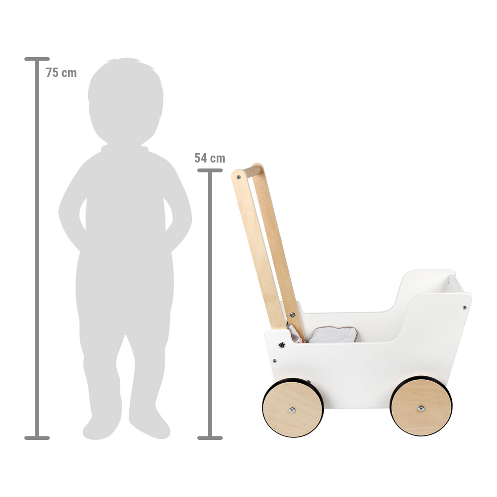 Maßstabsskizze vom Puppen-Schiebewagen