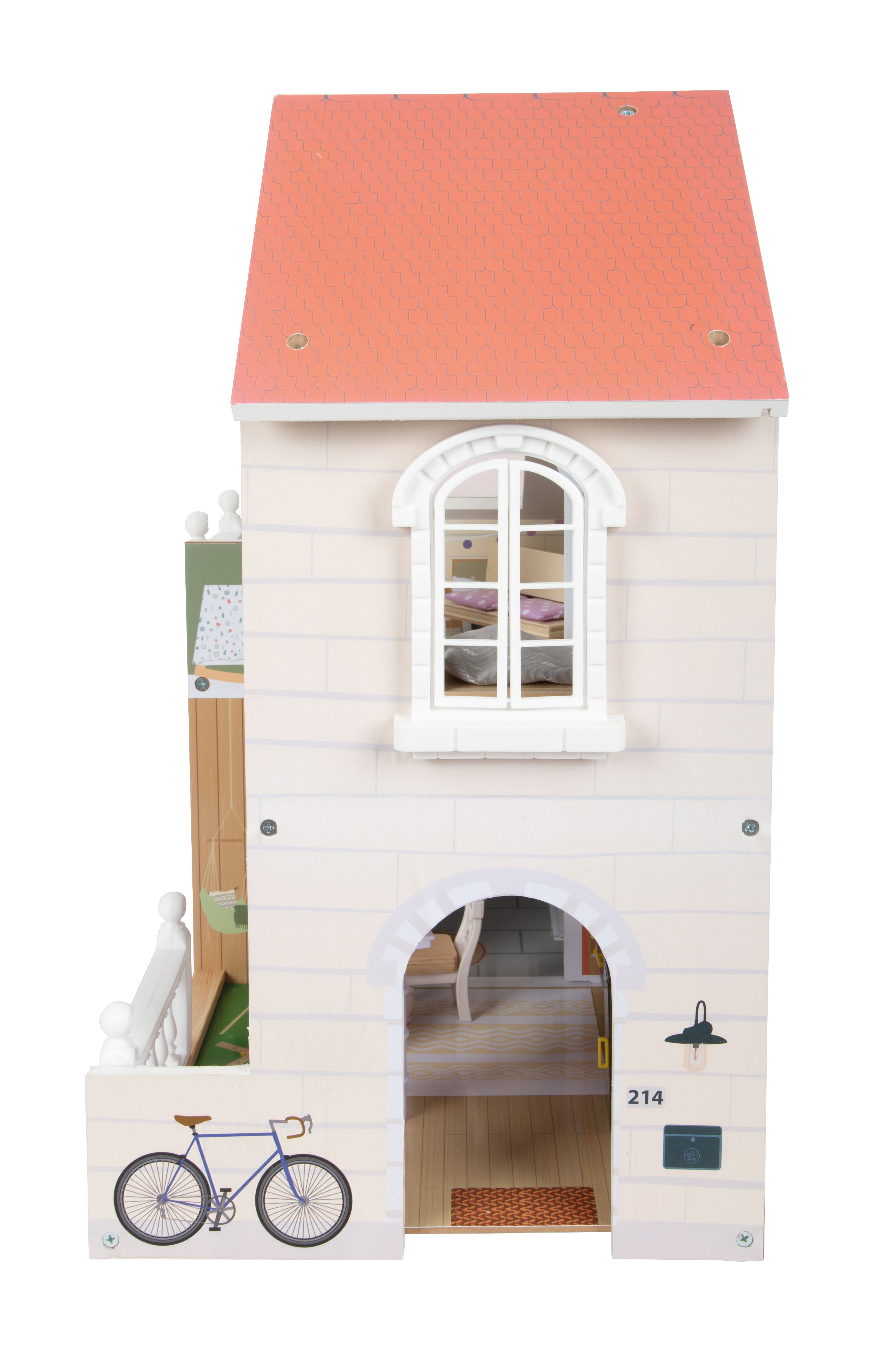 Puppenhaus mit Dachterrasse für Kinder