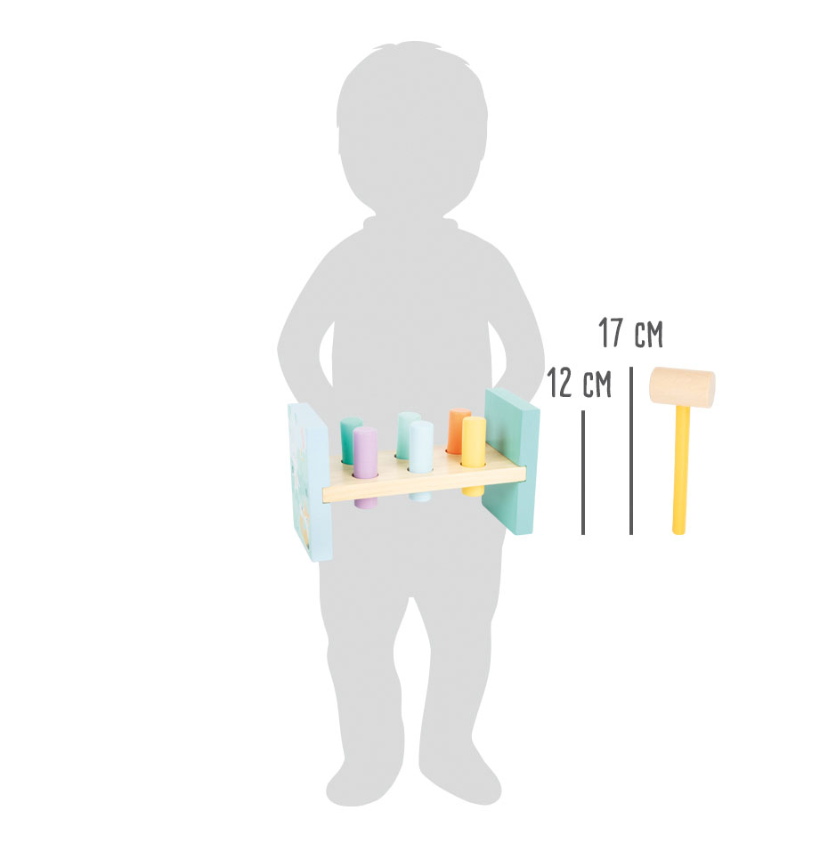 Klopfbank Pastell für Kinder