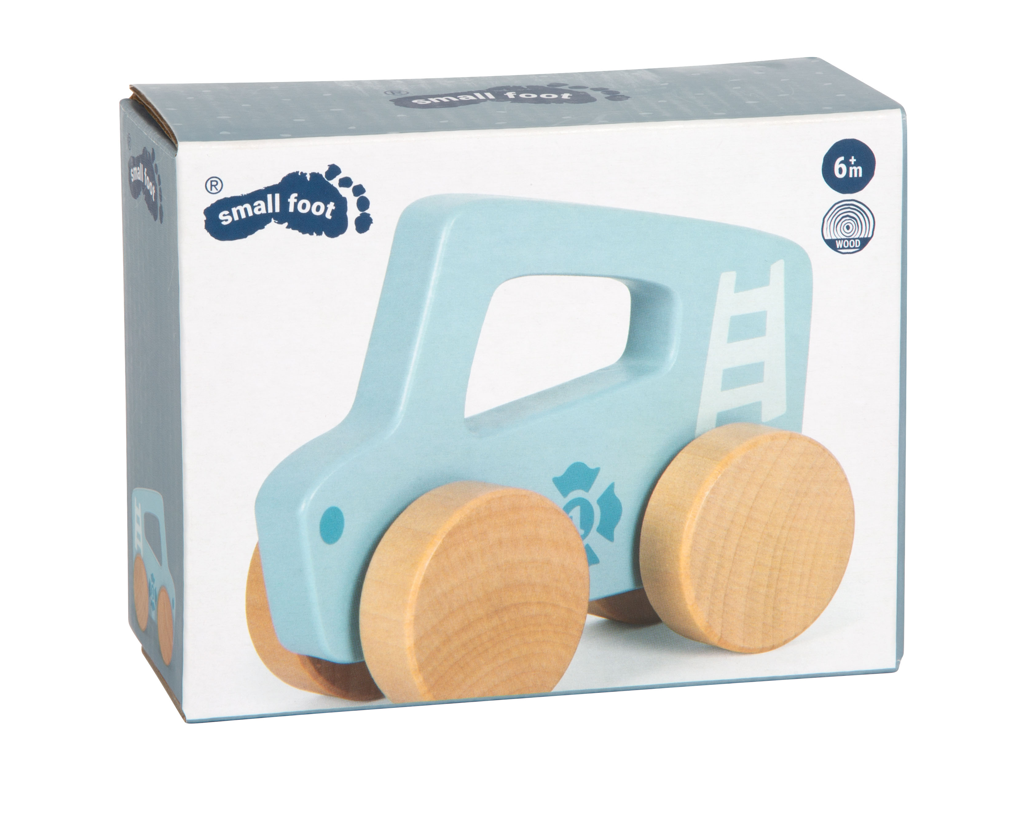 Schiebeauto blau Verpackung