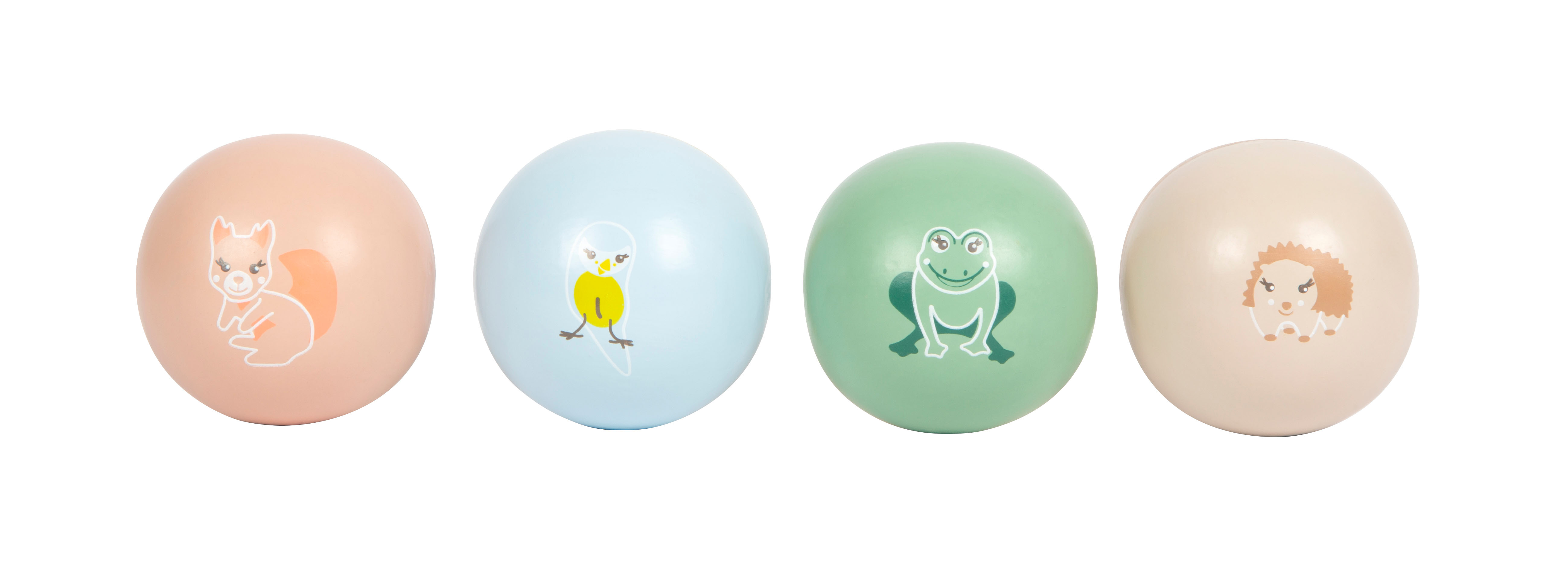 Boule aus Holz mit Tiermotiven