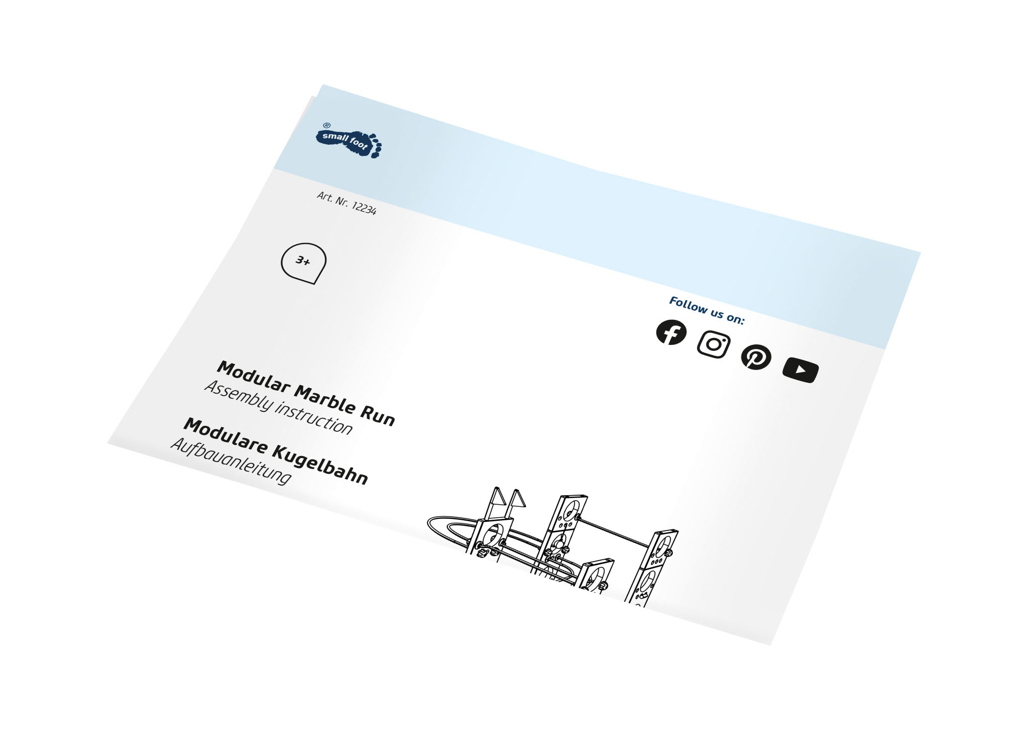 Modulare Kugelbahn für Kinder