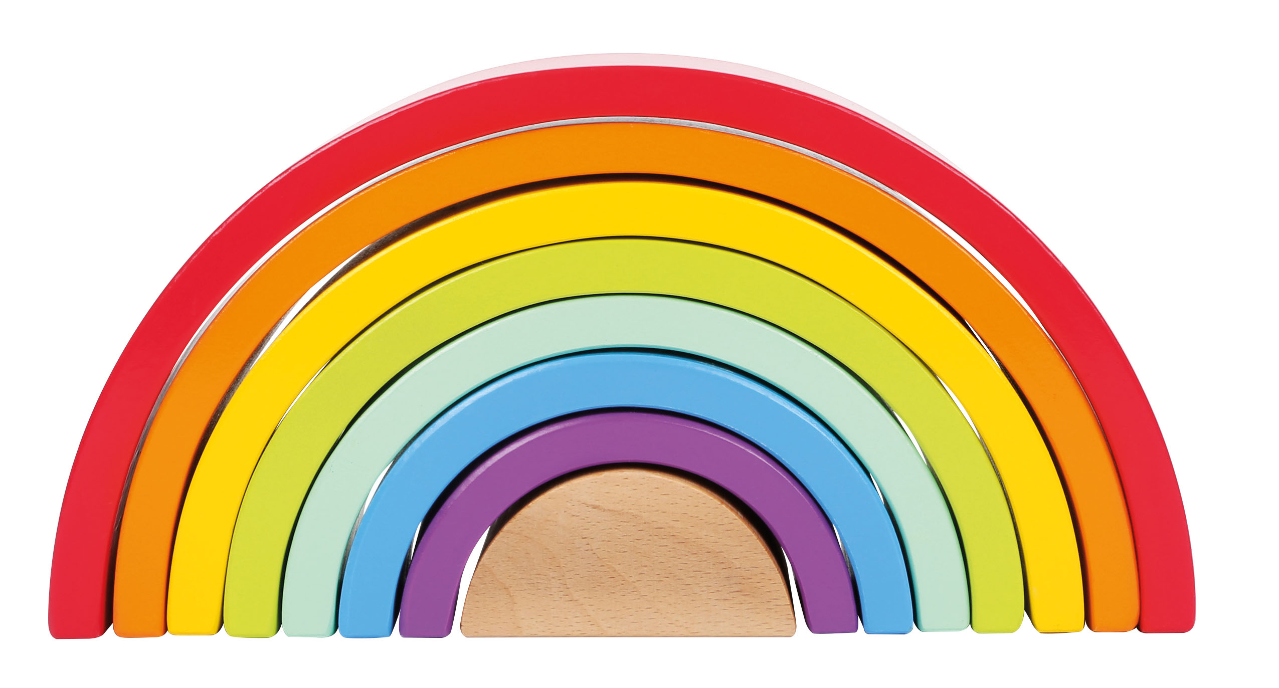 Regenbogen-Spielzeug aus Holz für Kinder