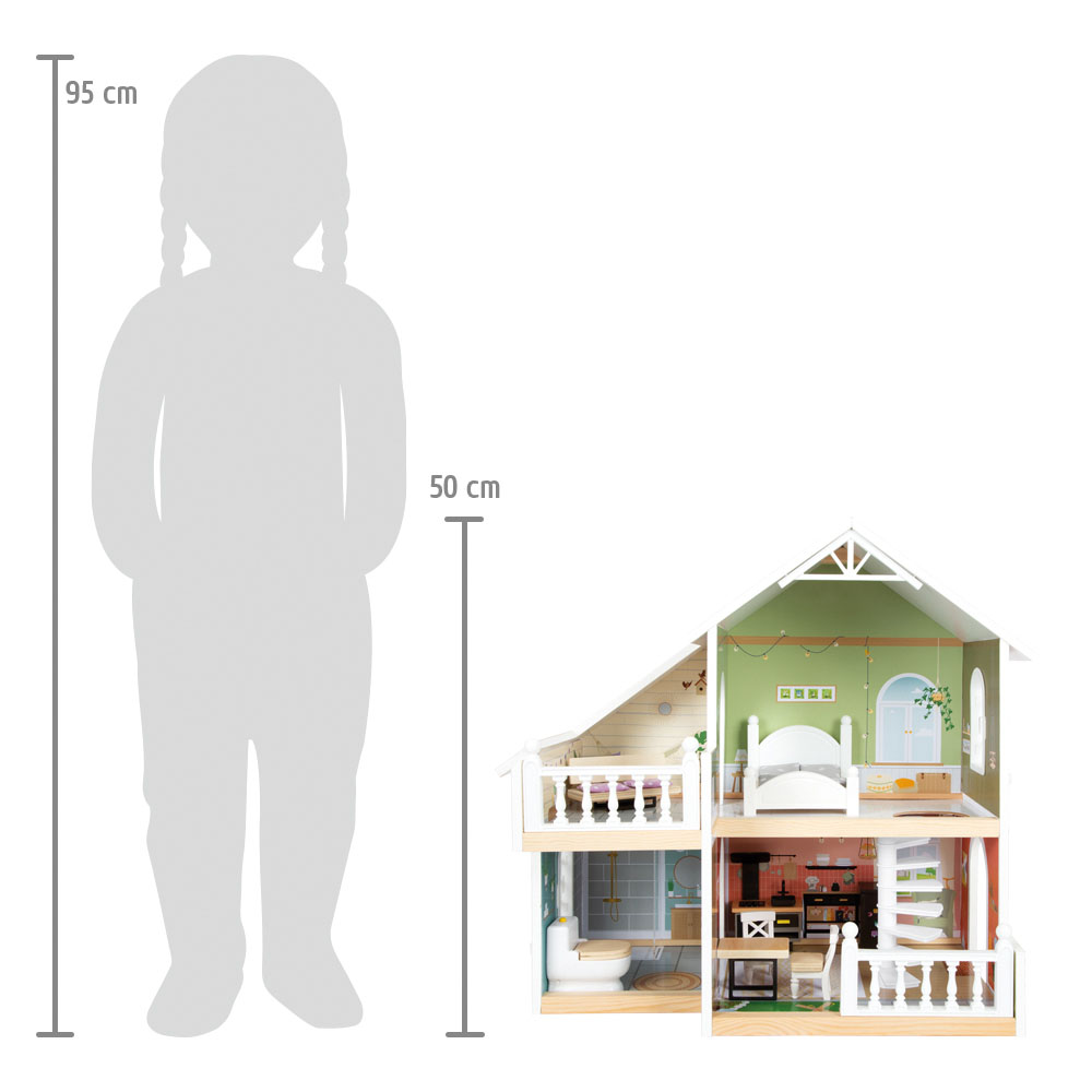 Puppenhaus mit Dachterrasse für Kinder