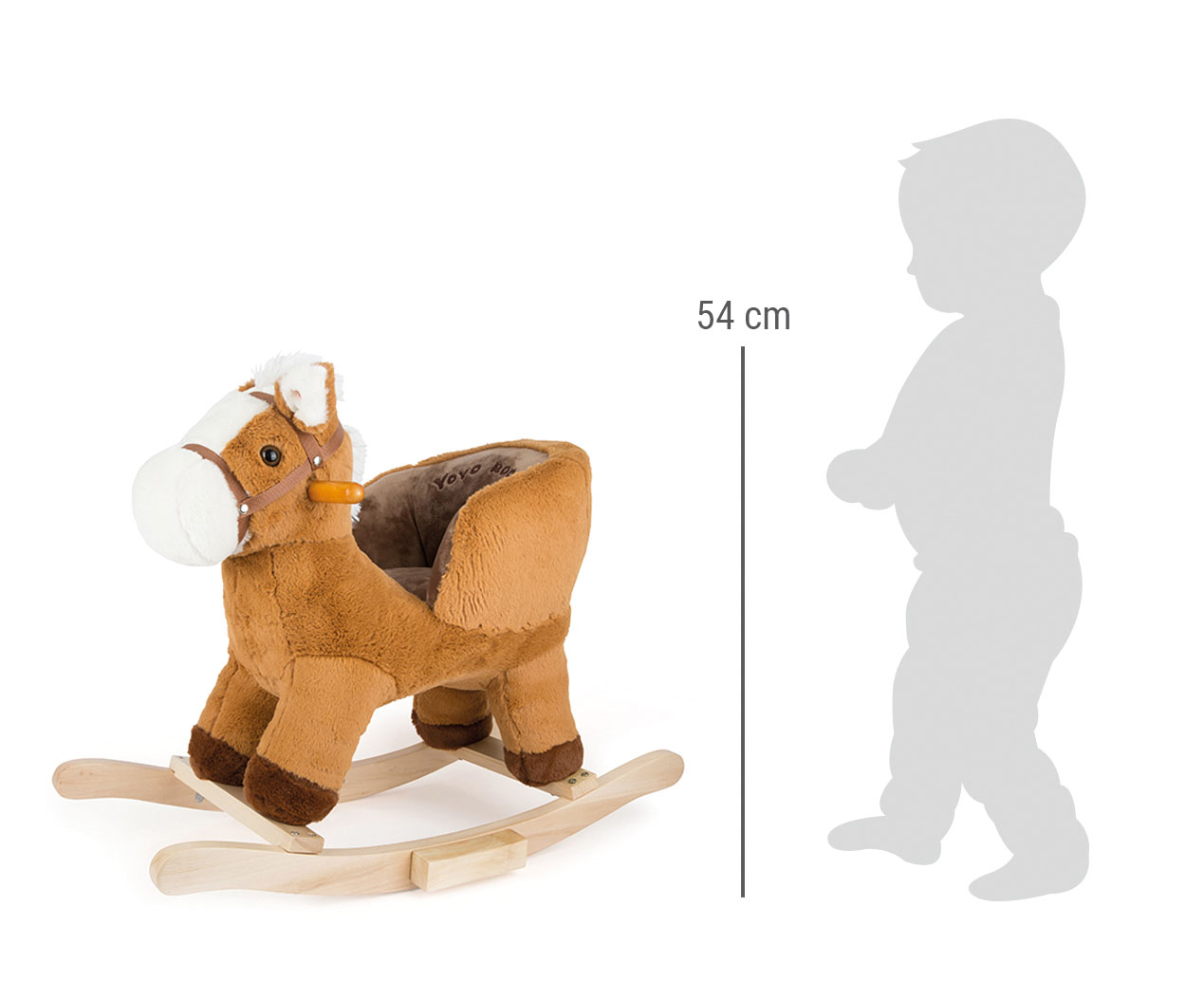 Schaukelpferd mit Sitz/Sound für Kinder