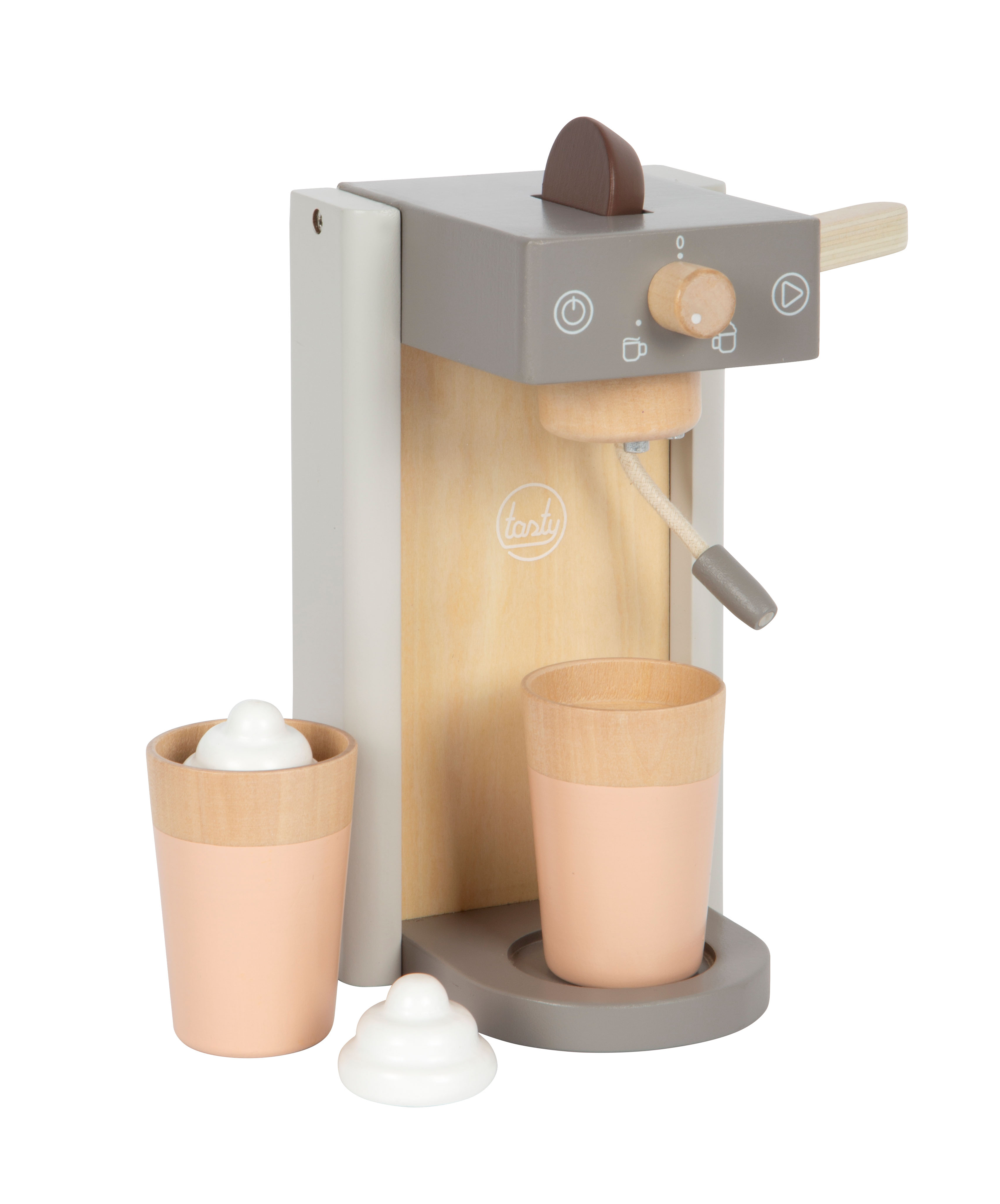 Kaffeemaschinen-Set grau Tasty mit Kaffeemaschine Becher