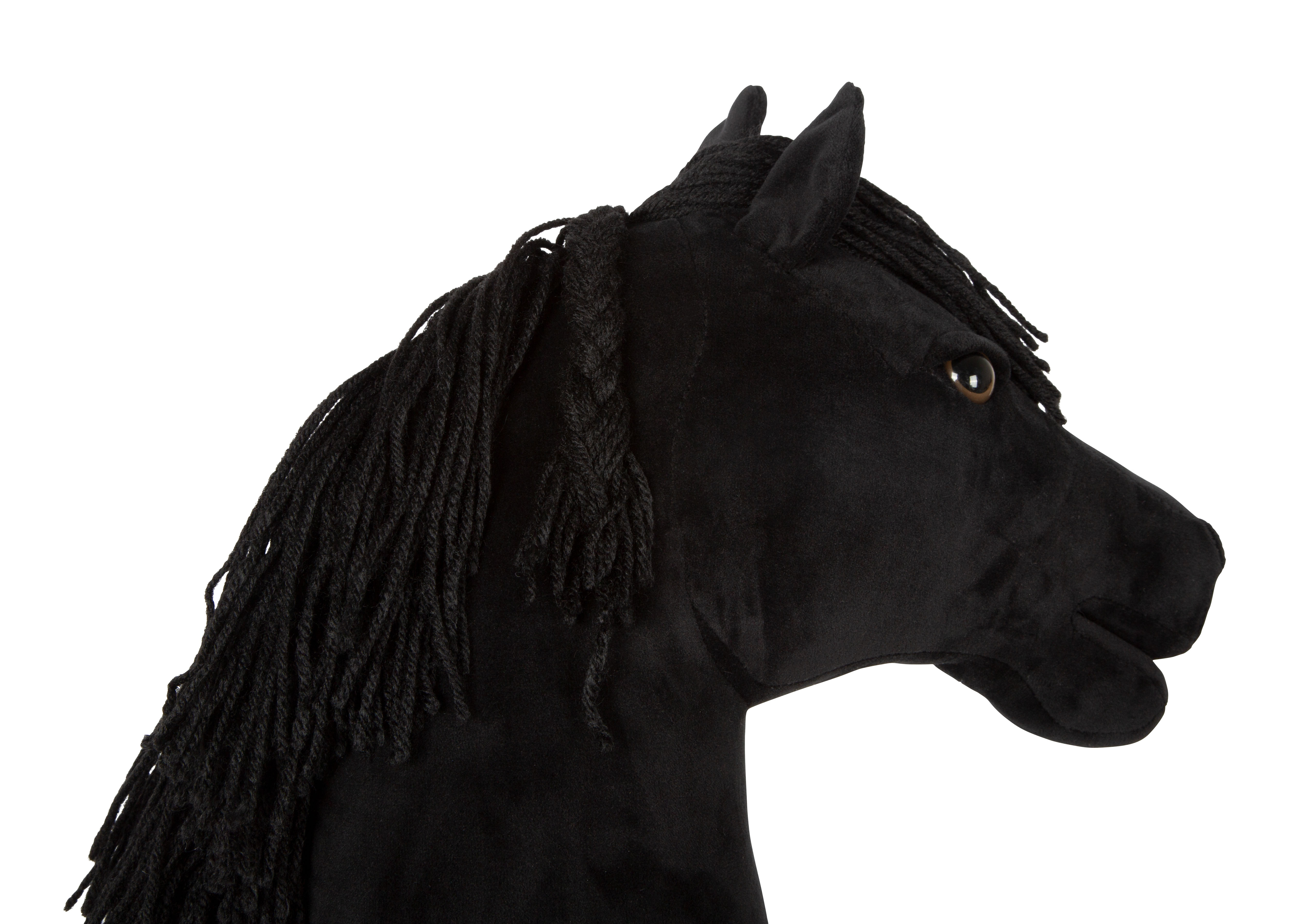 Kinder Hobby Horse aus Plüsch mit Mähne zum Flechten