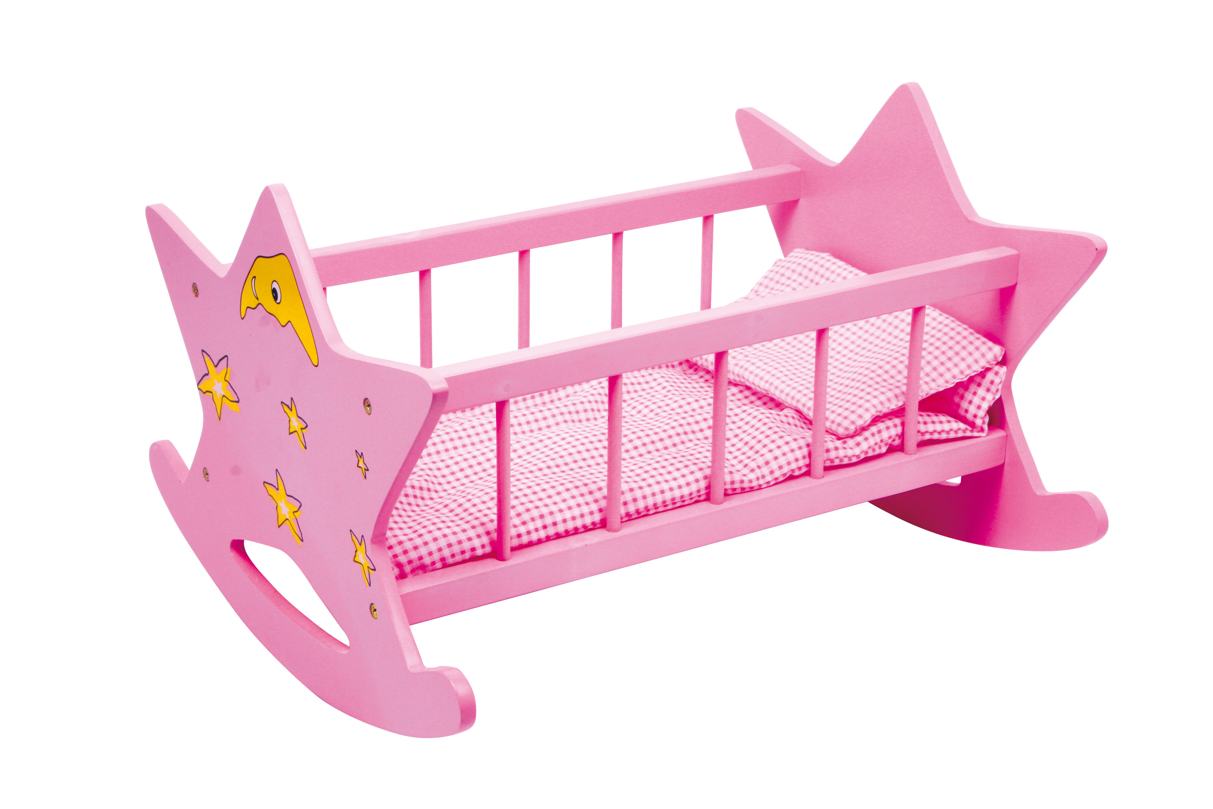 Puppenwiege Stern in pink