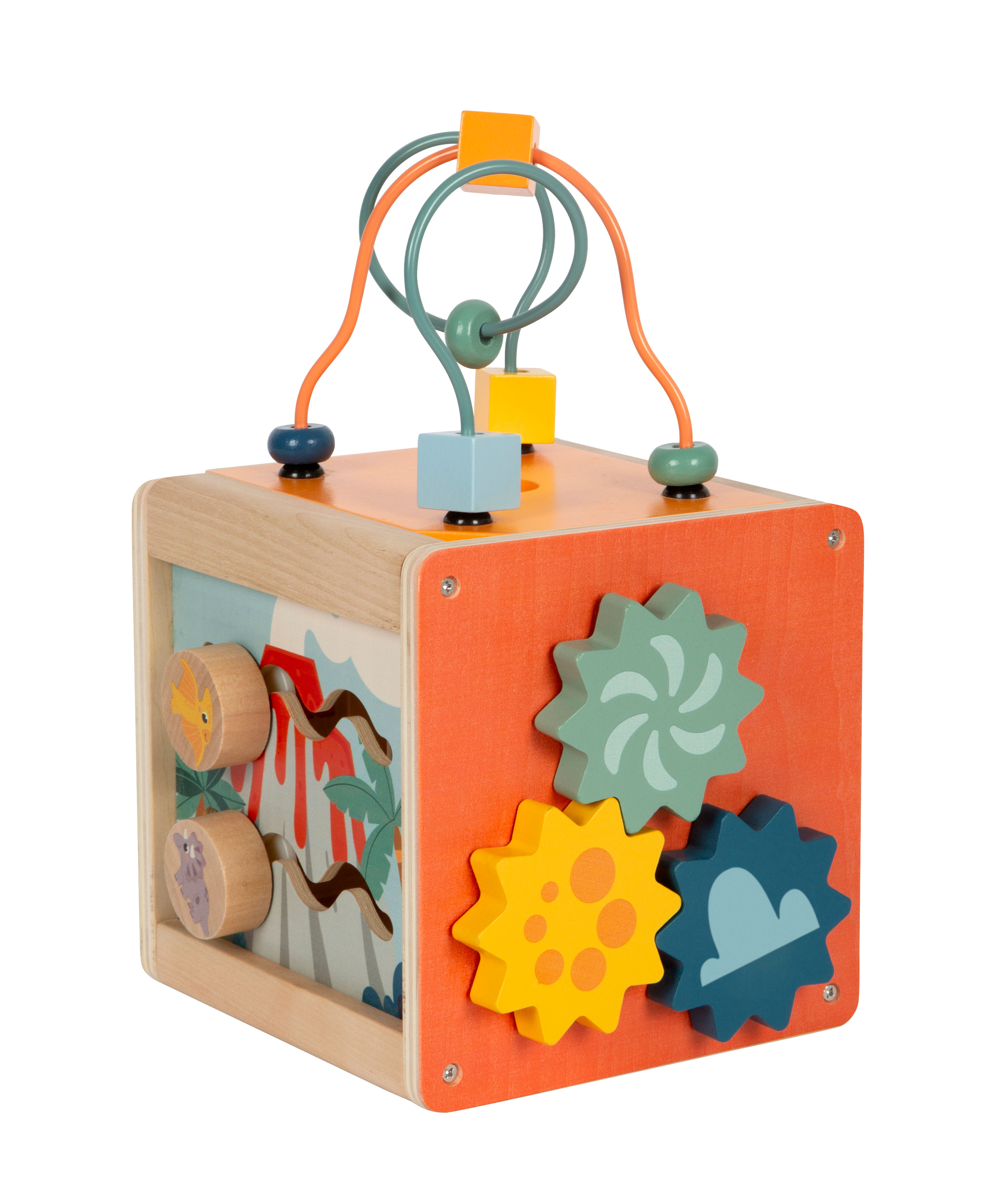Activity-Würfel mit Zahnrad-Spiel für Kinder