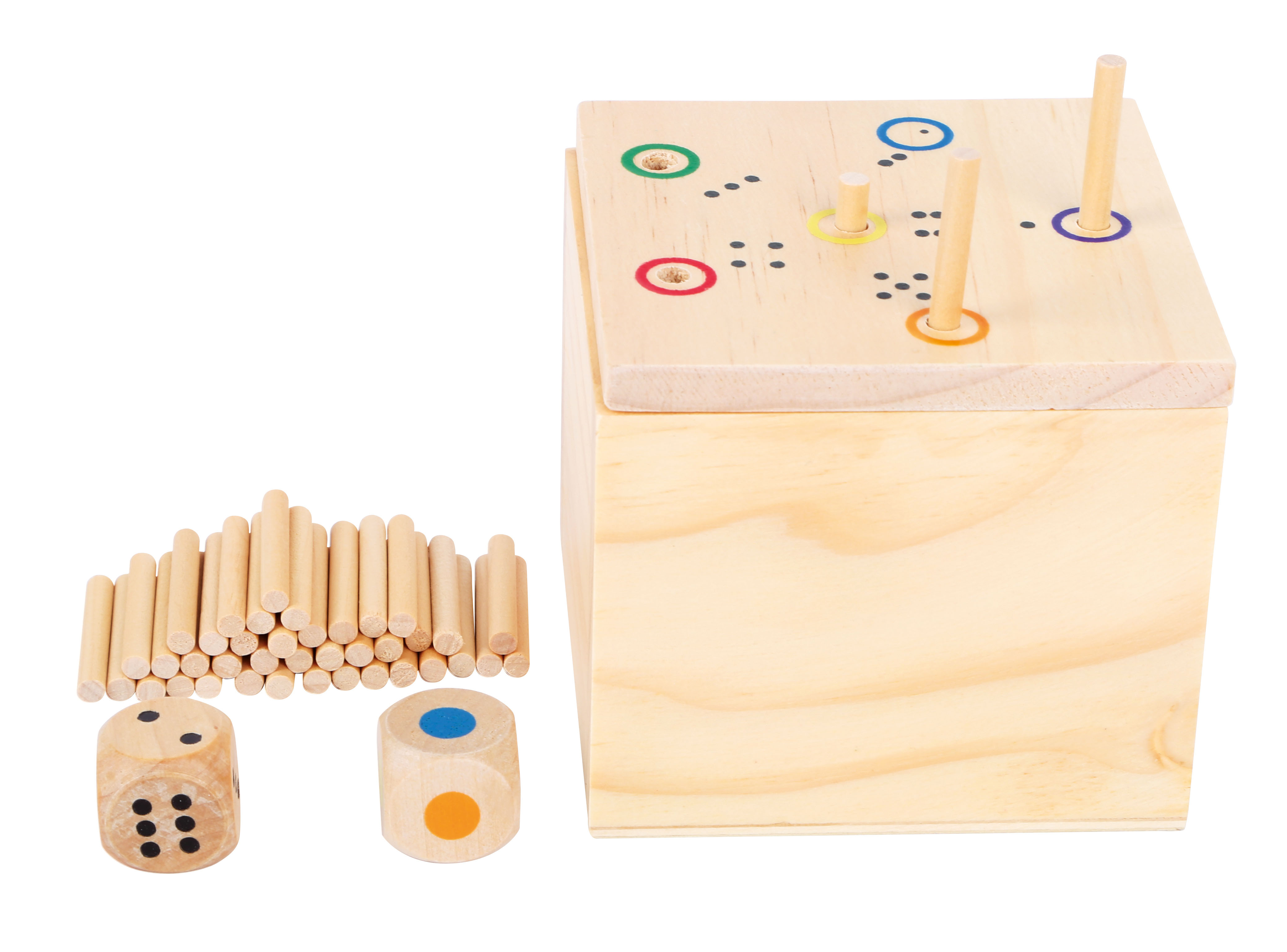 Würfelspiel 6 raus in der Box für Kinder