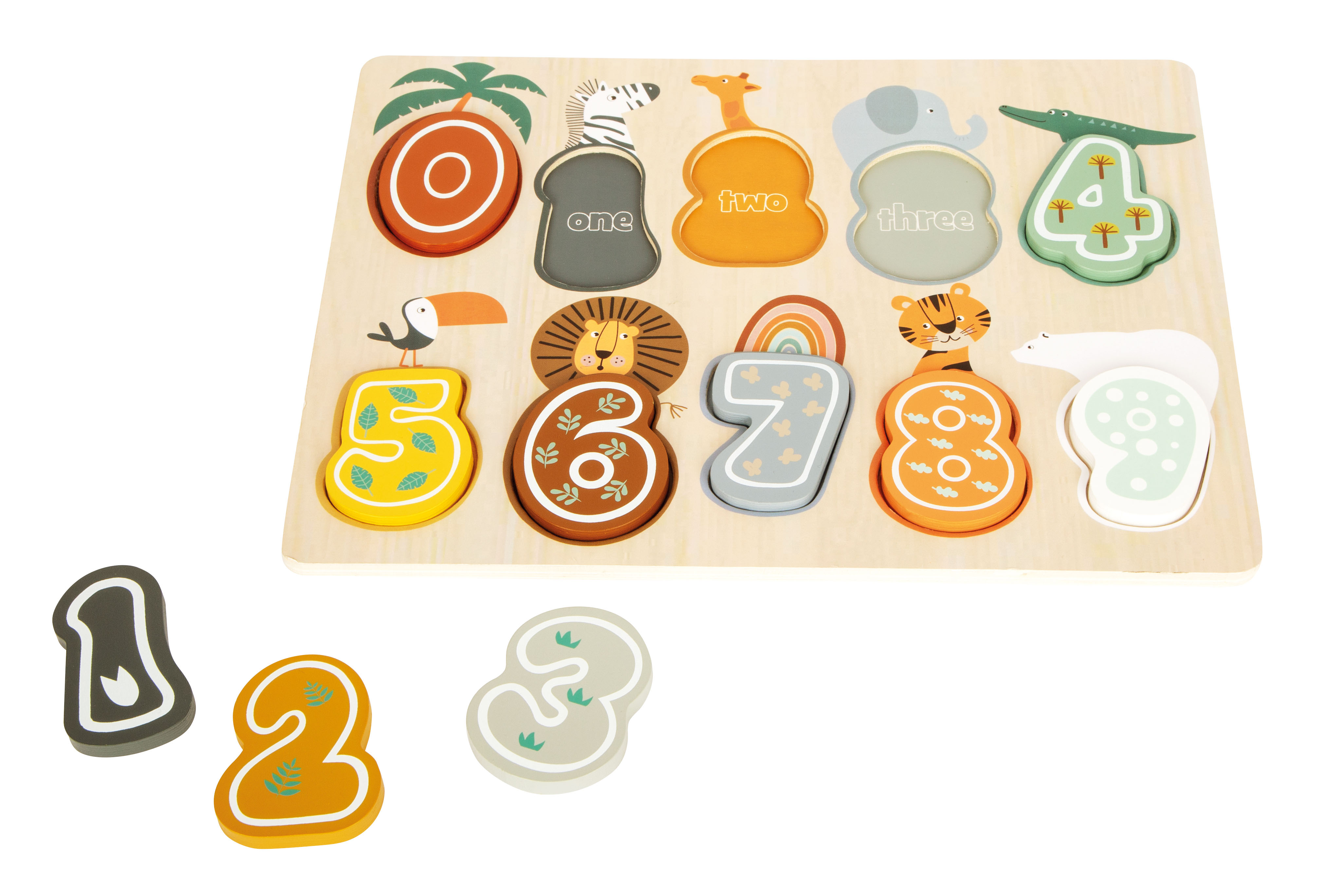 Setzpuzzle zum Erlernen von Zahlen