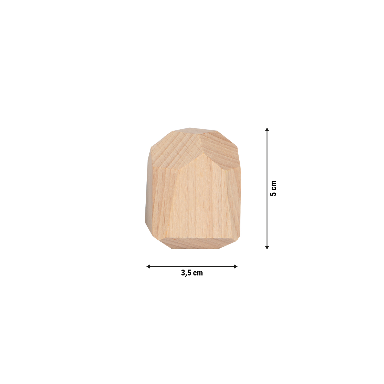 Holzfigur, HolzBlock, klein, 3,5 cm, 5 cm