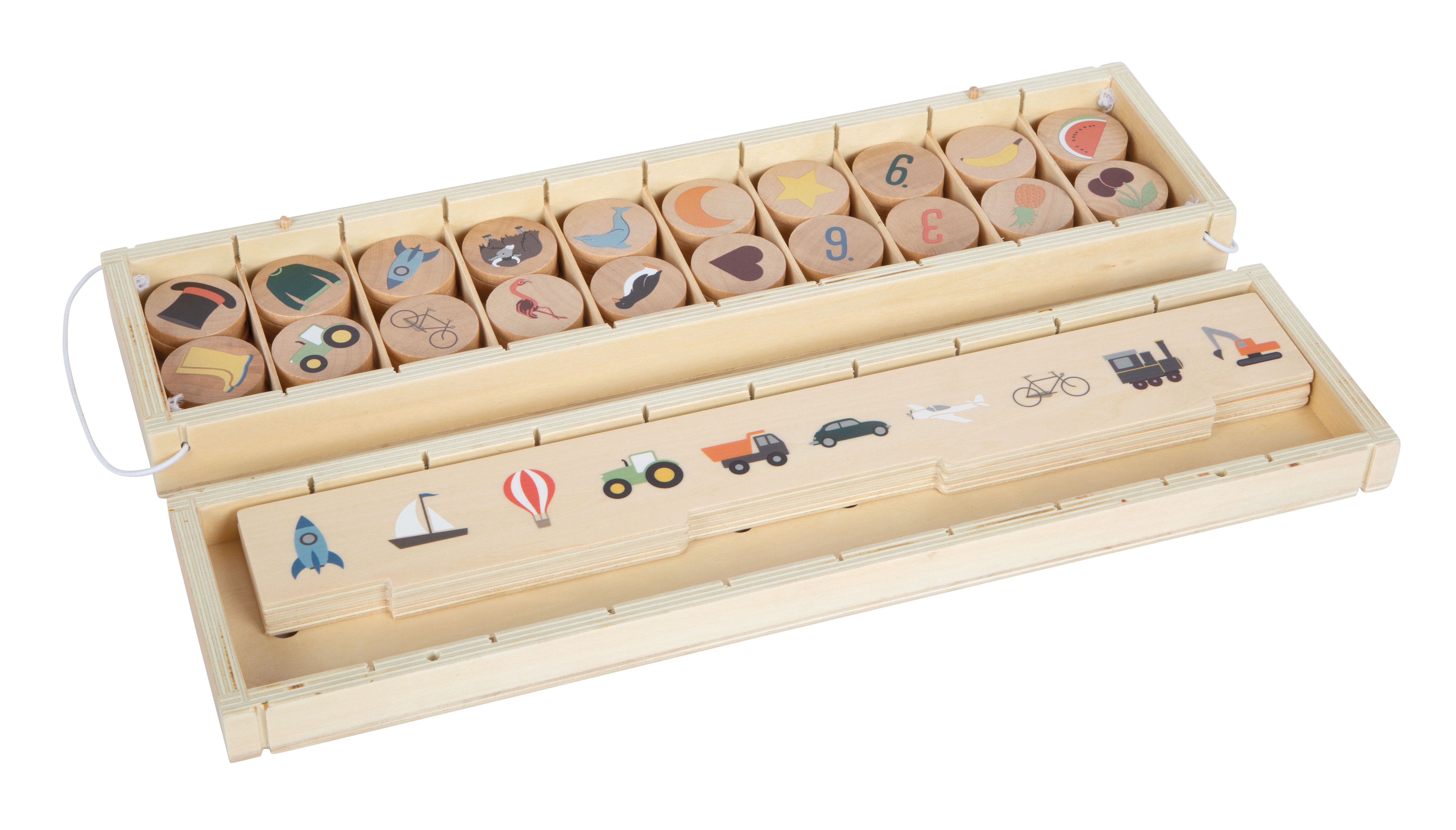 Sortierspiel mit Fahrzeugen für Kinder