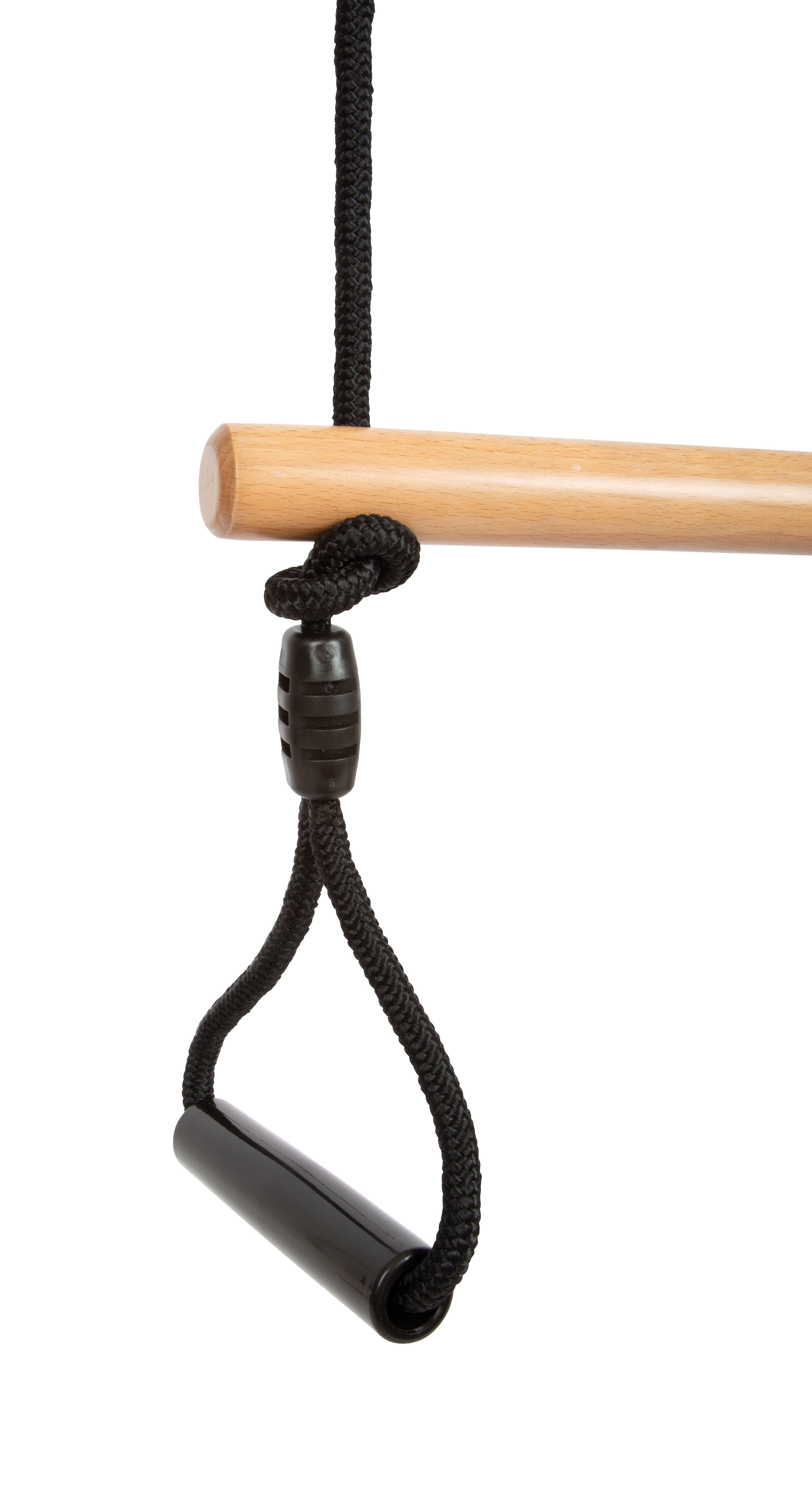 Trapezstange aus Holz mit Gymnastikring