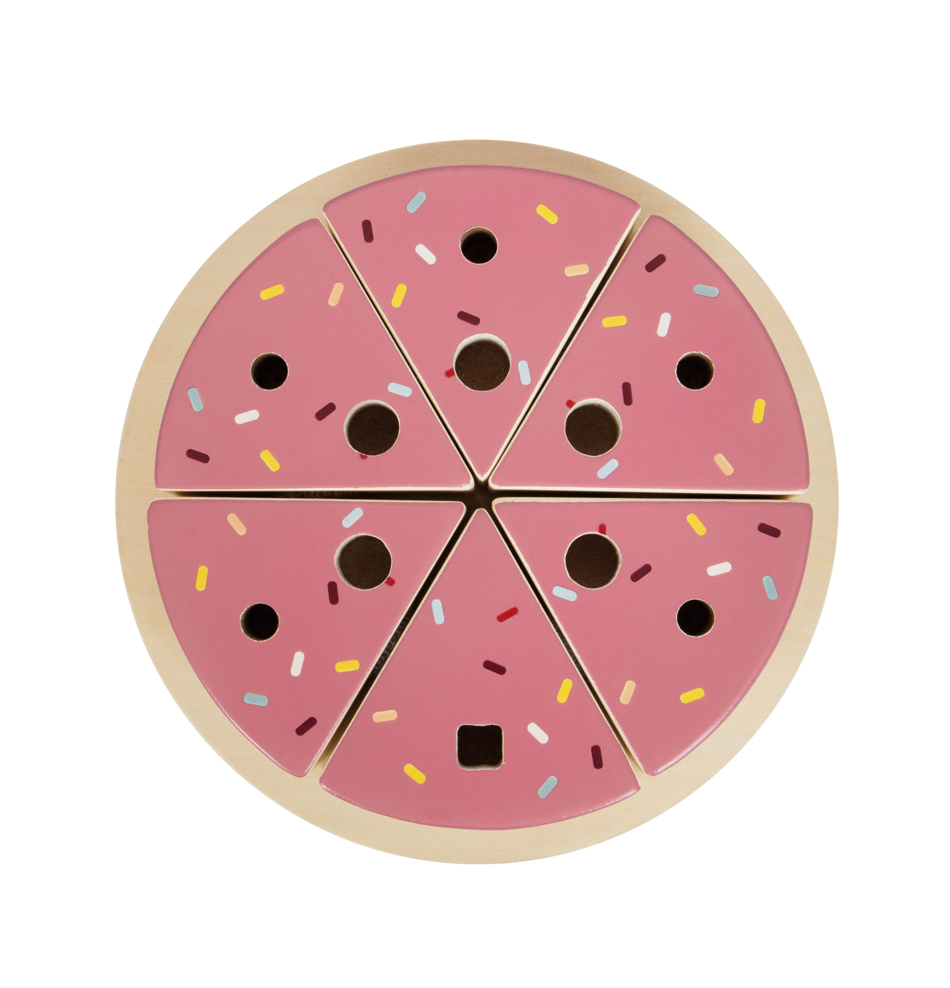 Geburtstagskuchen aus Holz mit Zubehör