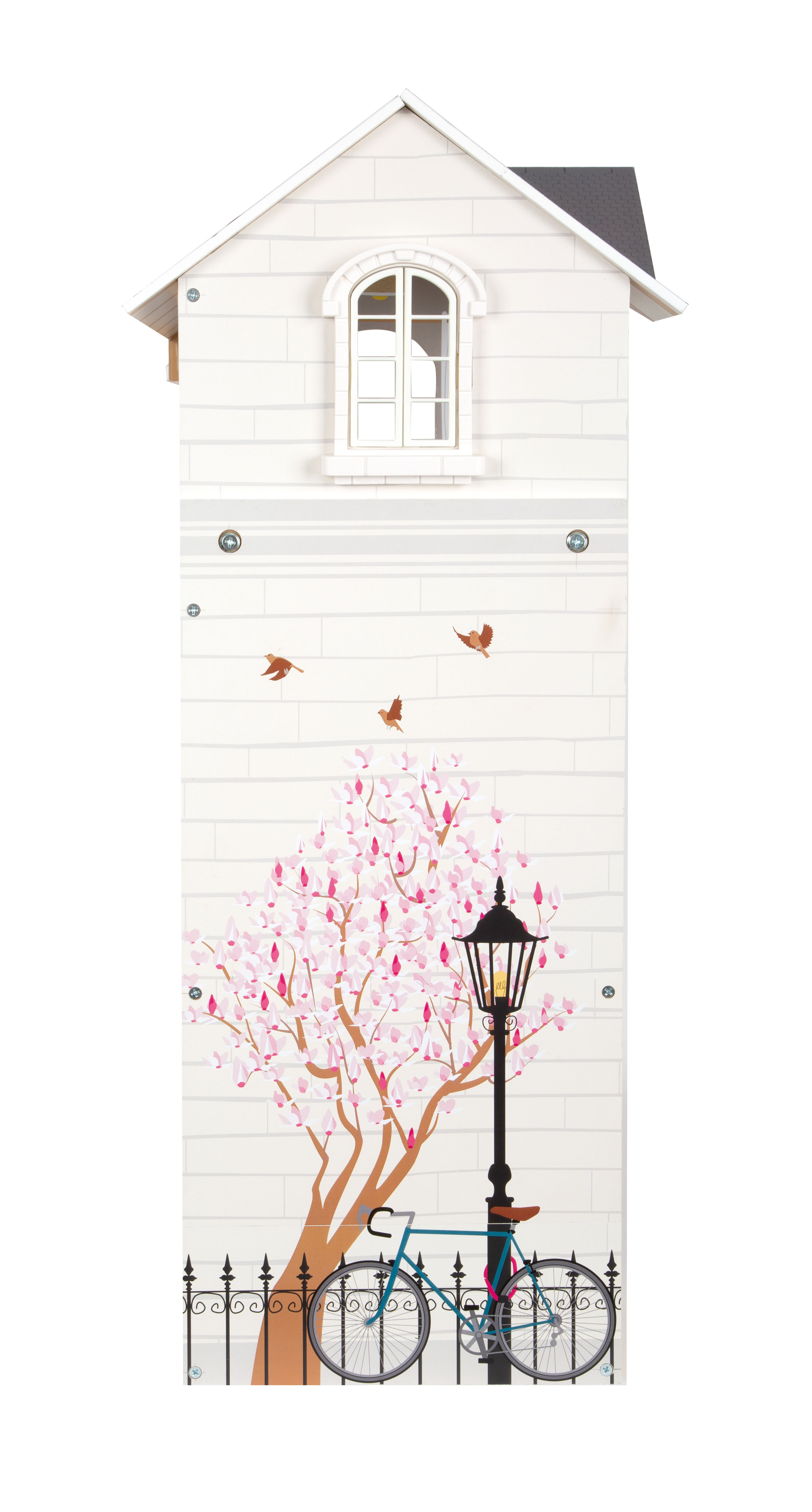 Großes Puppenhaus aus Holz mit Einrichtung