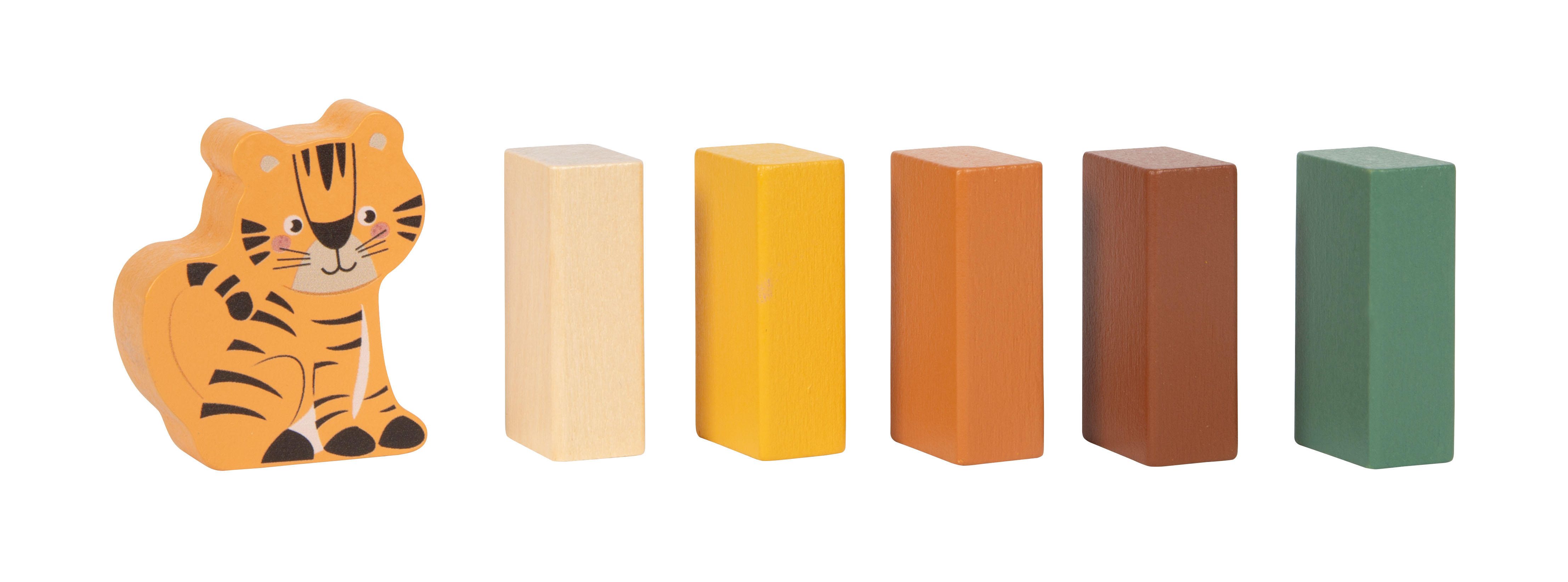 Tigerfarben Steine für Wackelmauer