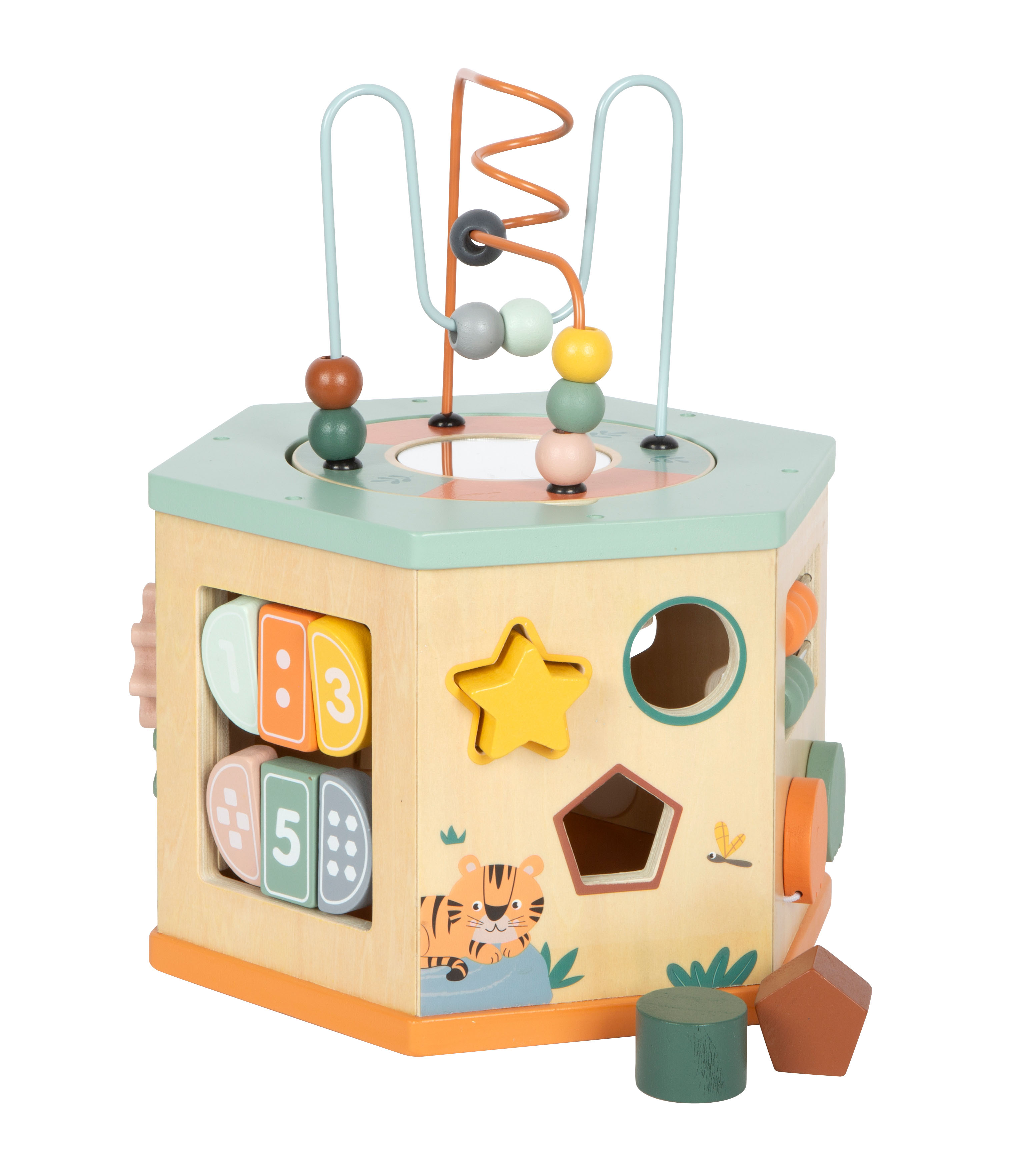 Motorikwürfel Seiten Safari Steckspiel Motorikschleife