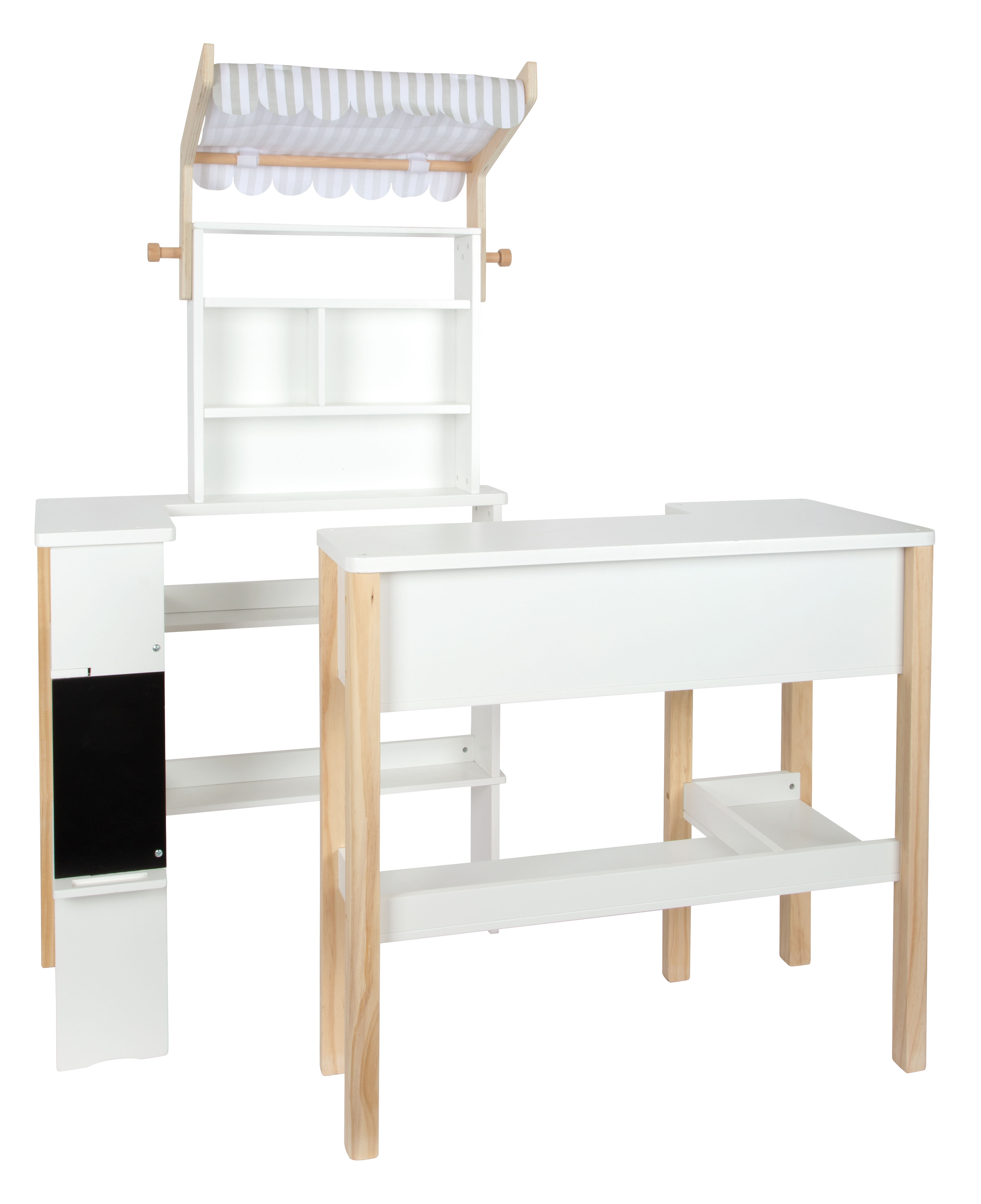 Modularer Kaufladen aus Holz fürs Kinderzimmer