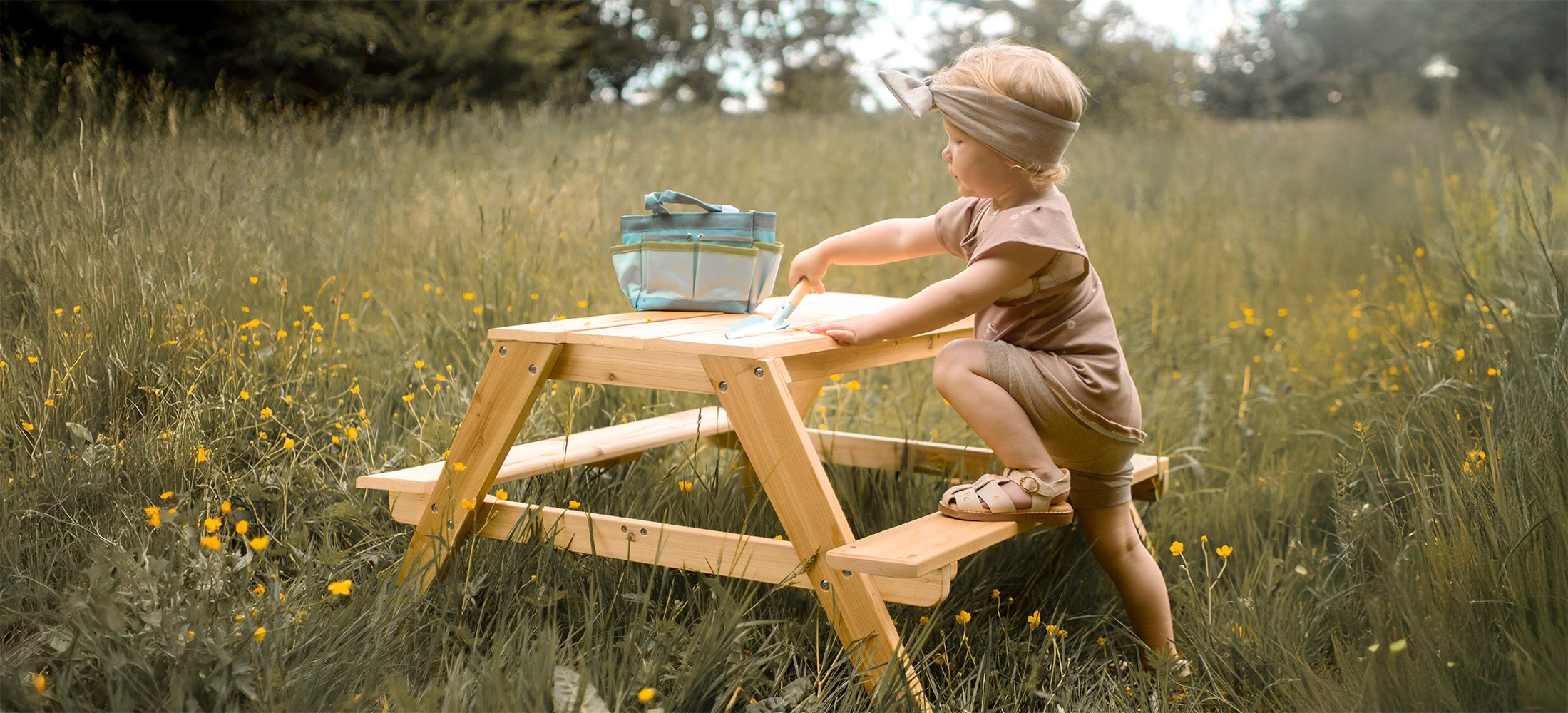 kinder, holz, tisch, außenbereich, spielzeugzubehör