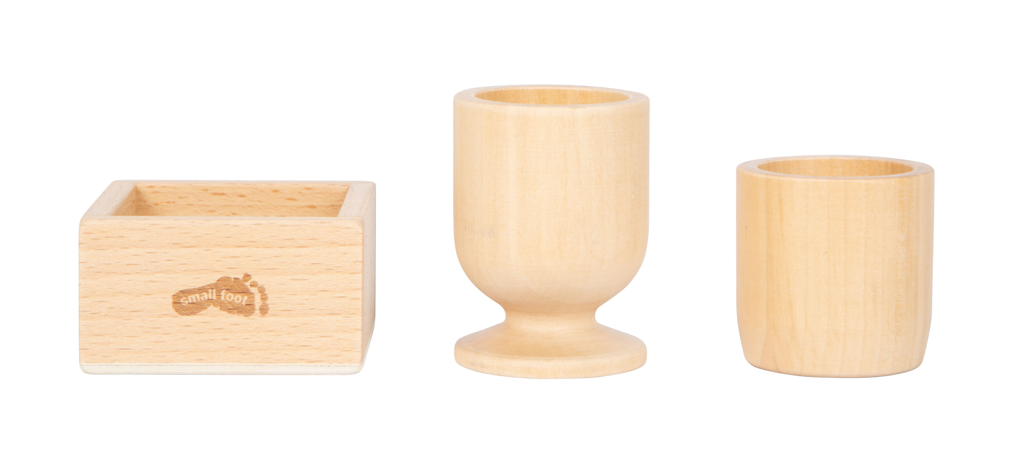 Montessori Sortierspiel mit Sortierbehälter, Kugel, Würfel und Ei