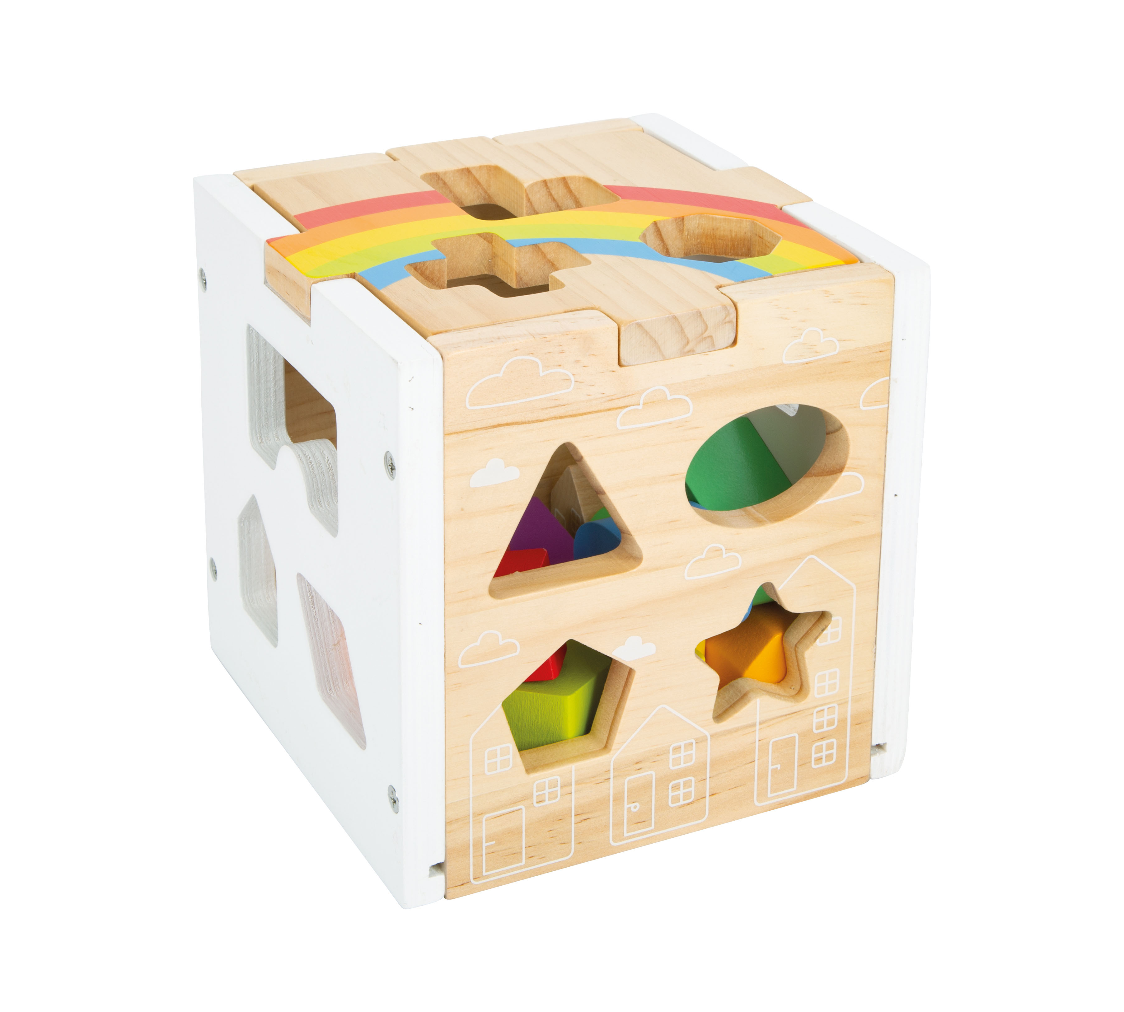 Steckwürfel Regenbogen für Kinder