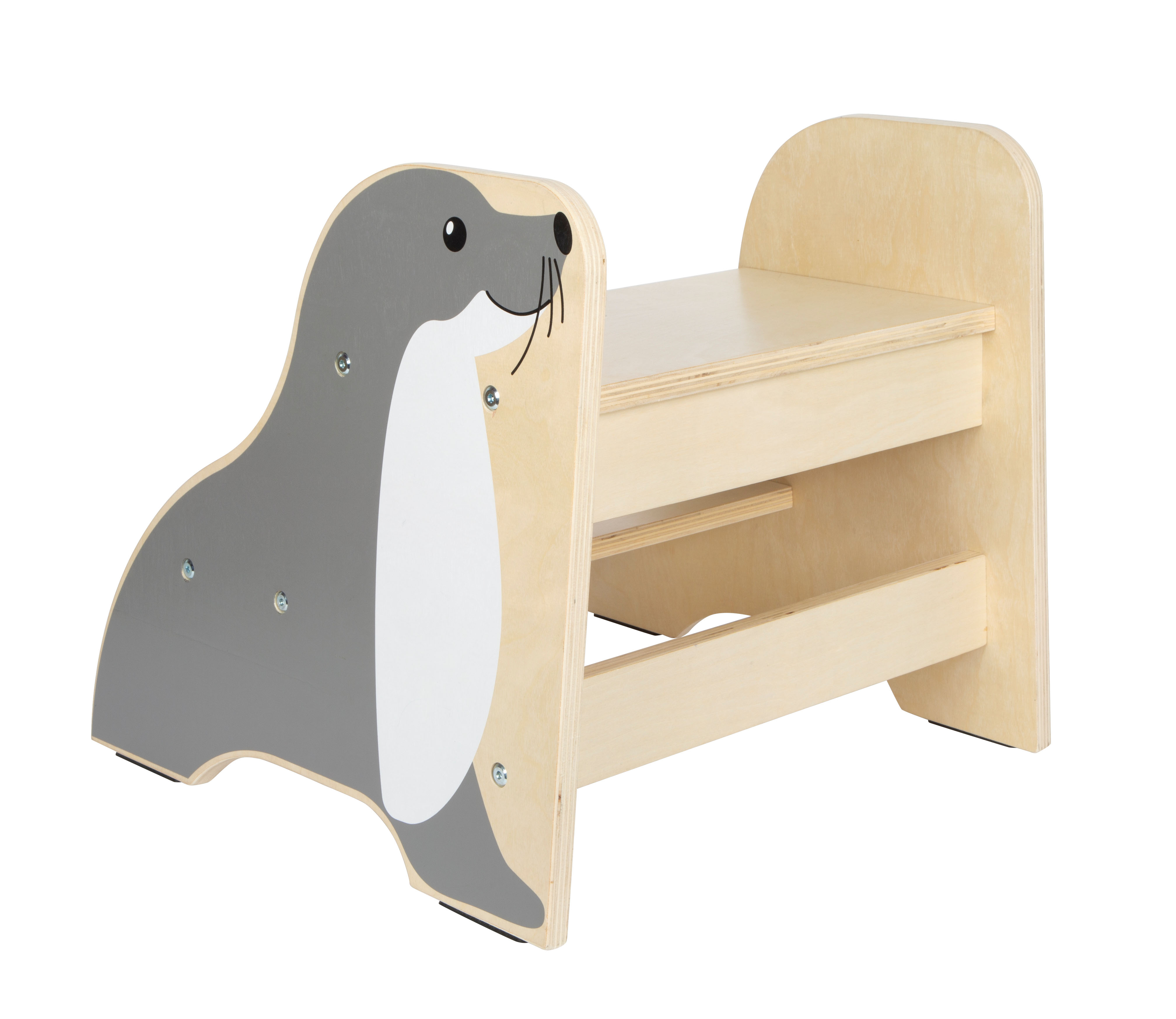 Rutschfester Fußhocker aus Holz