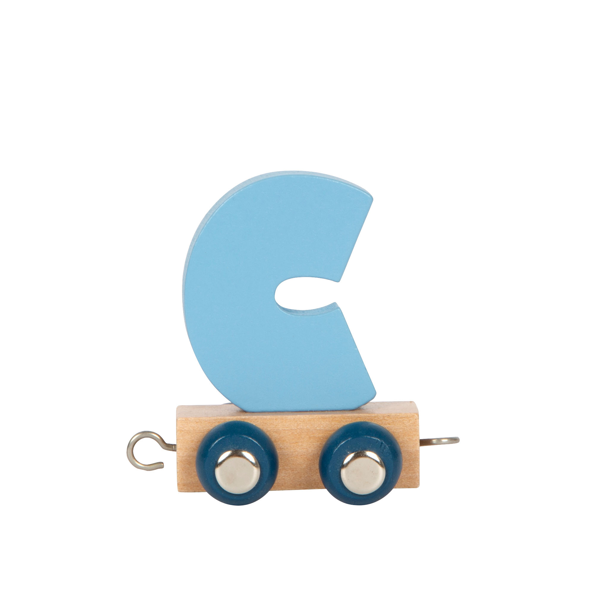 Blauer Buchstabenzug C aus Holz