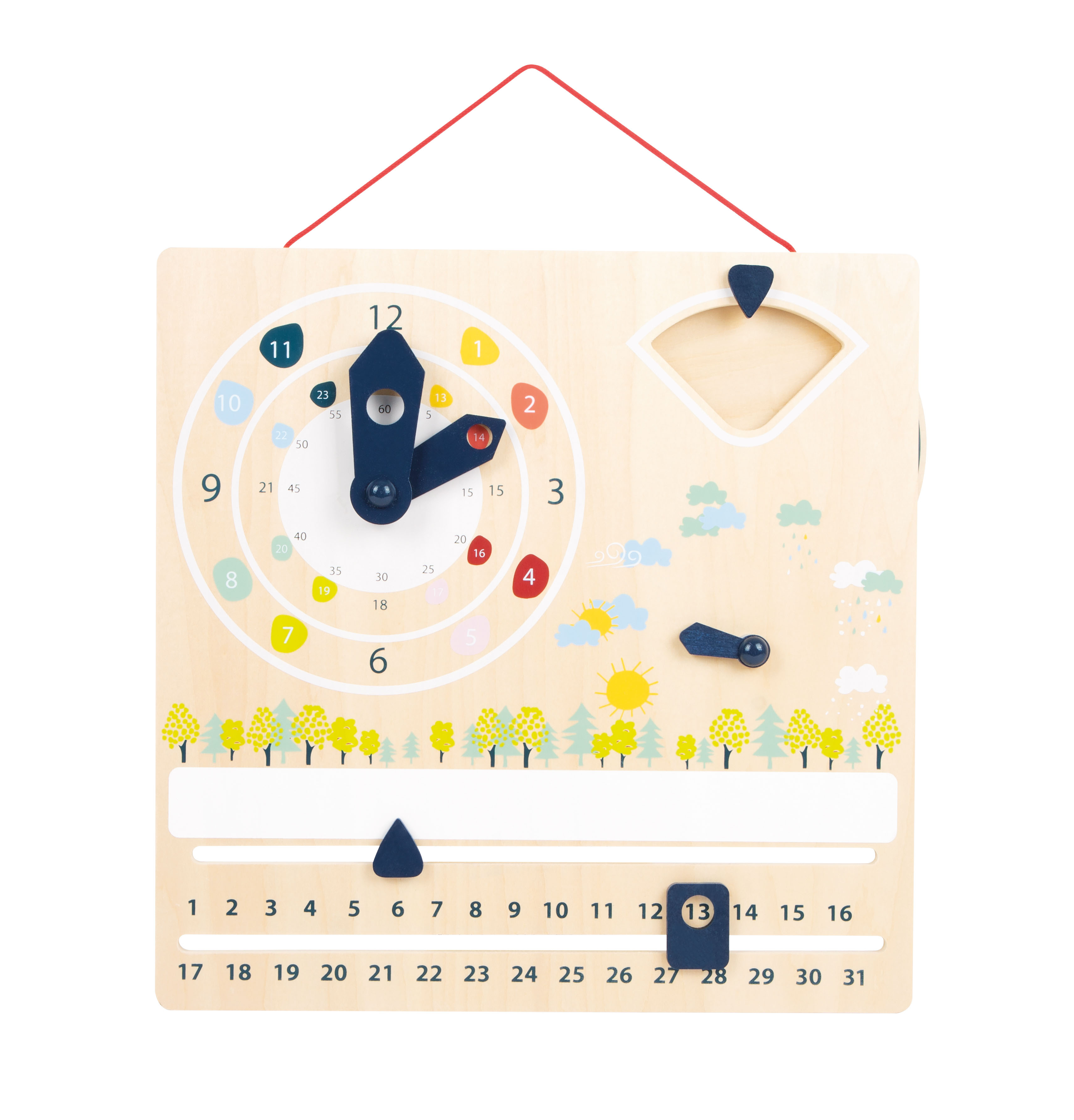 Lernuhr mit Kalender „Educate“ für Kinder
