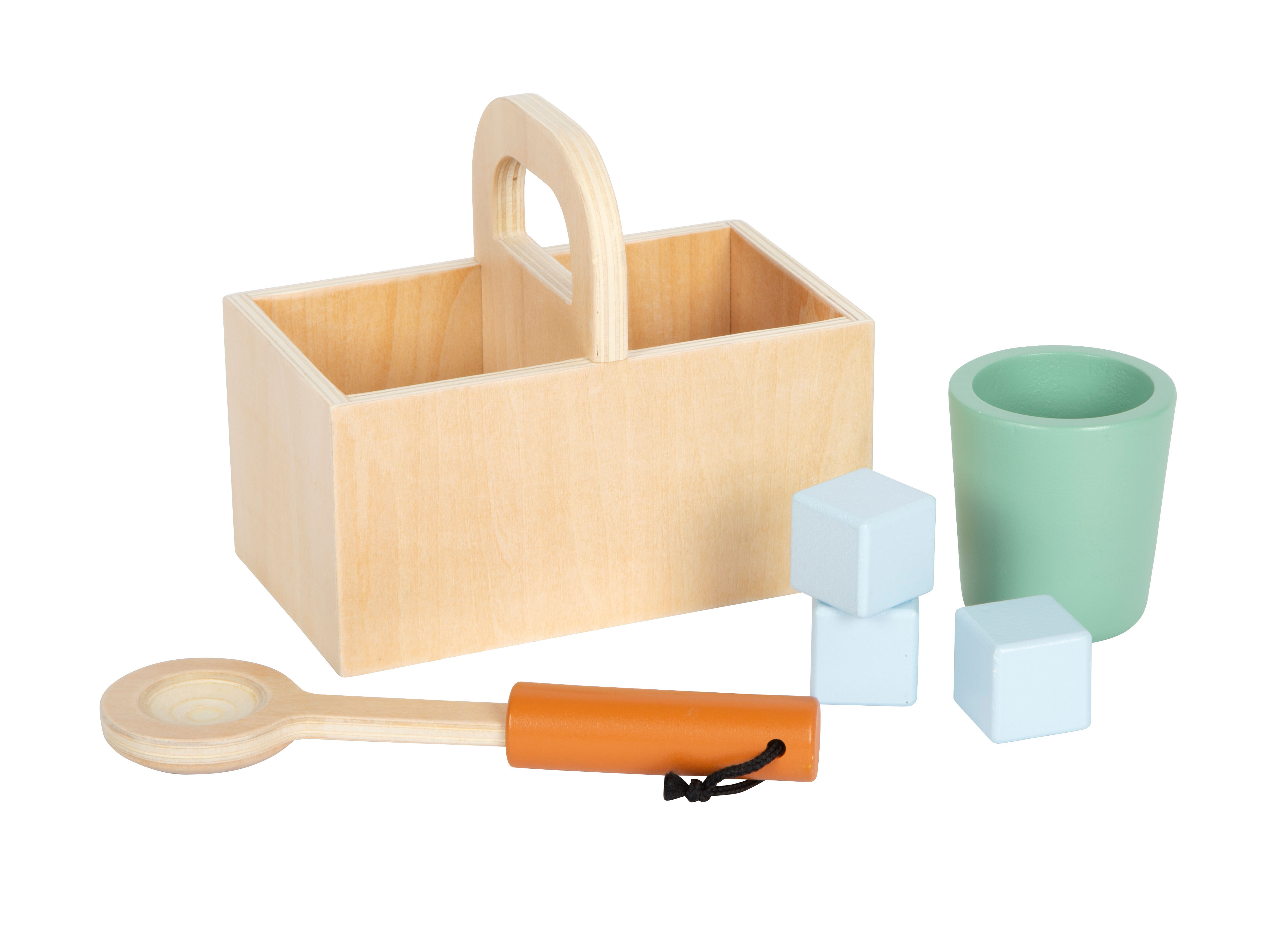 Zubehör aus Holz für die Kinderküche