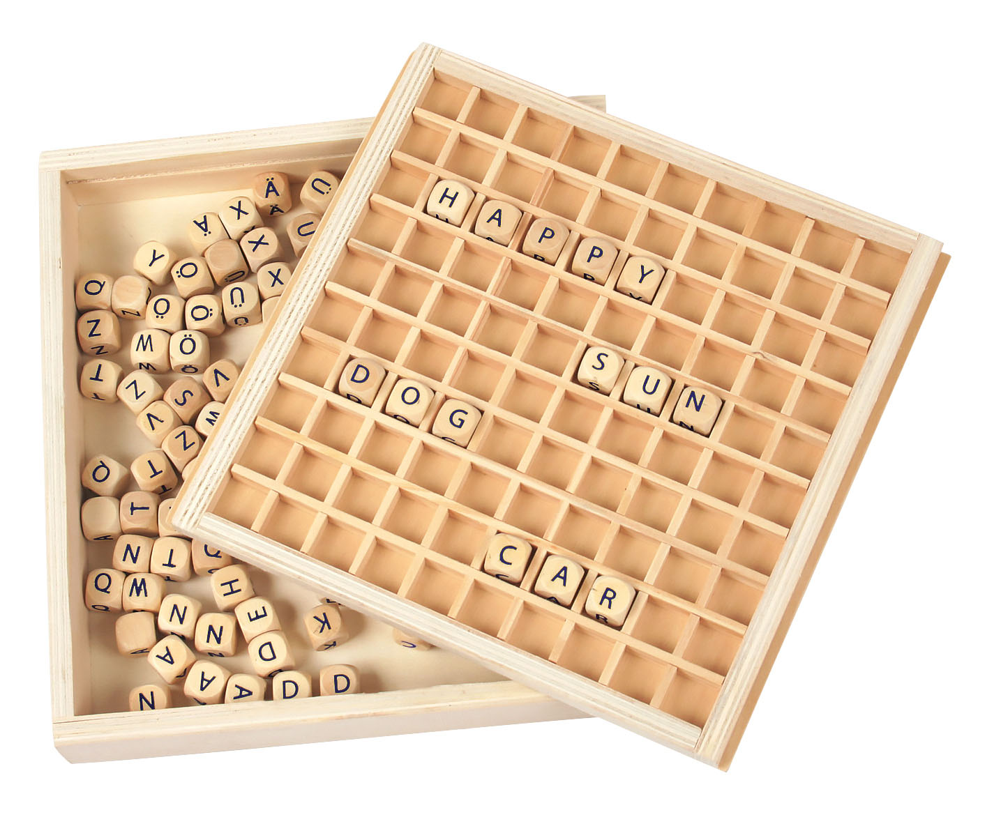 Buchstaben-Spiel für Schulanfänger aus Holz