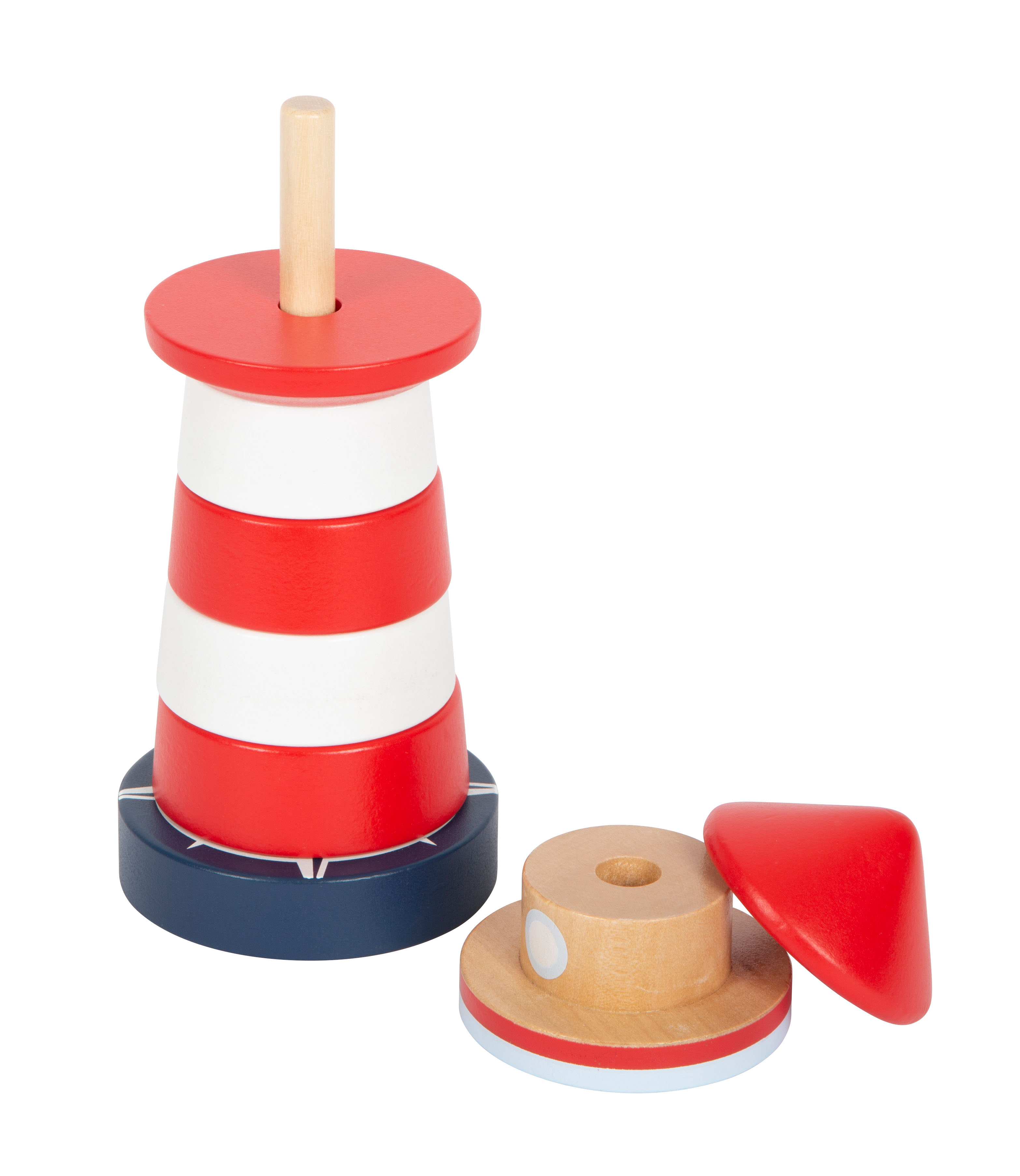 Leuchtturm zum Stapeln aus Holz für Kinder