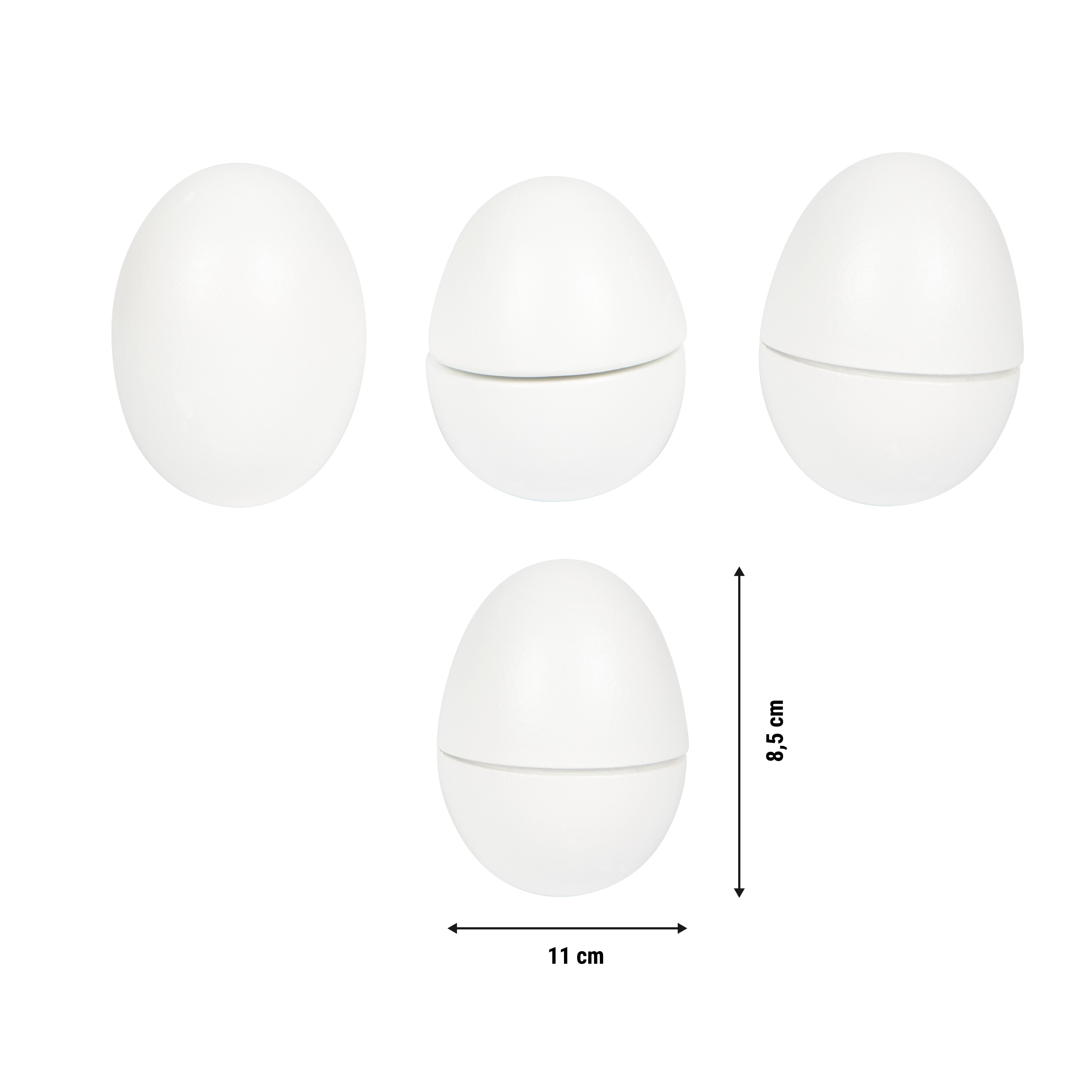 Eier fresh als Maßgrafik mit Produktabmessungen