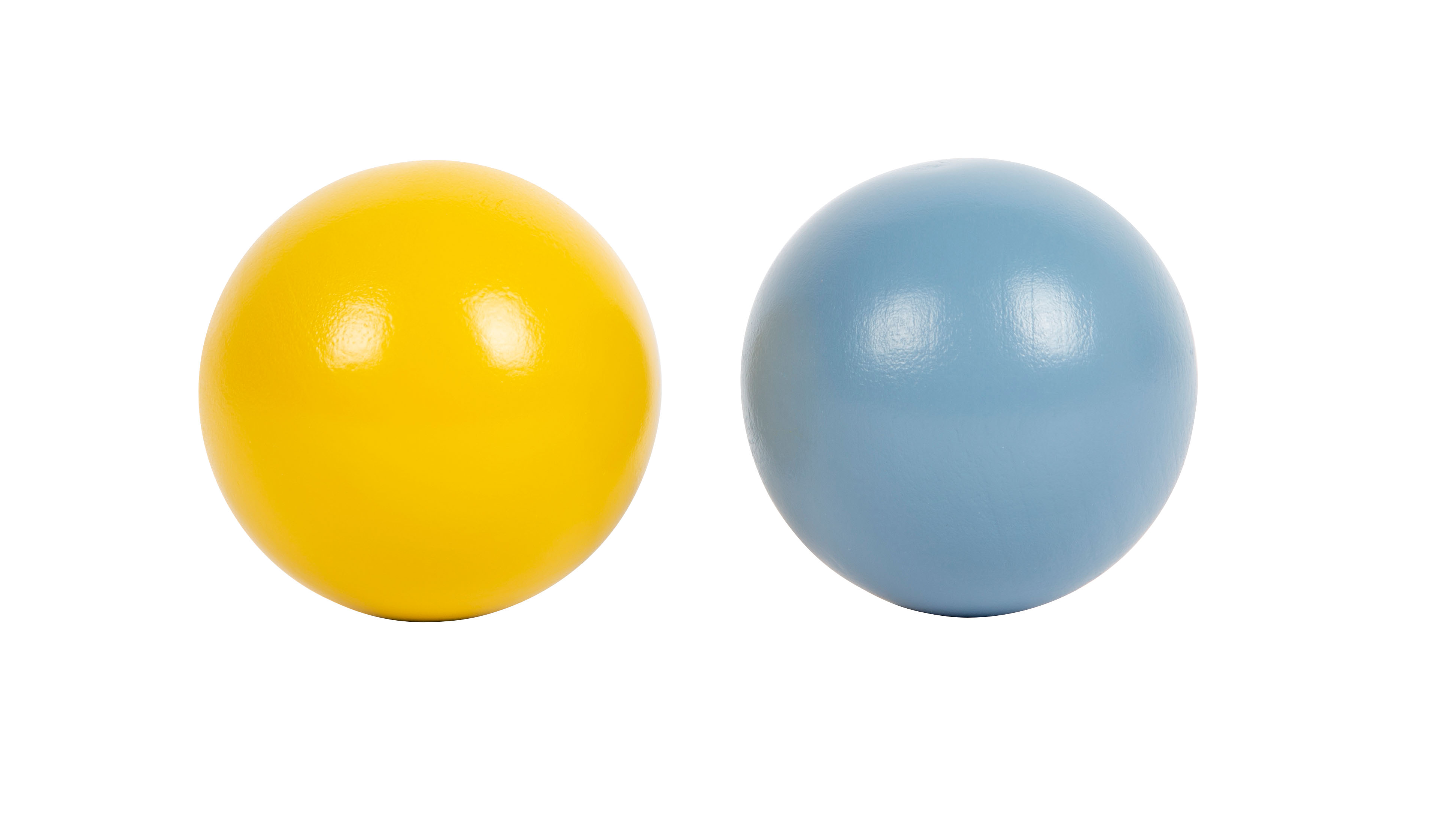 Holzkugeln in zwei Farben für Krocket-Spiel