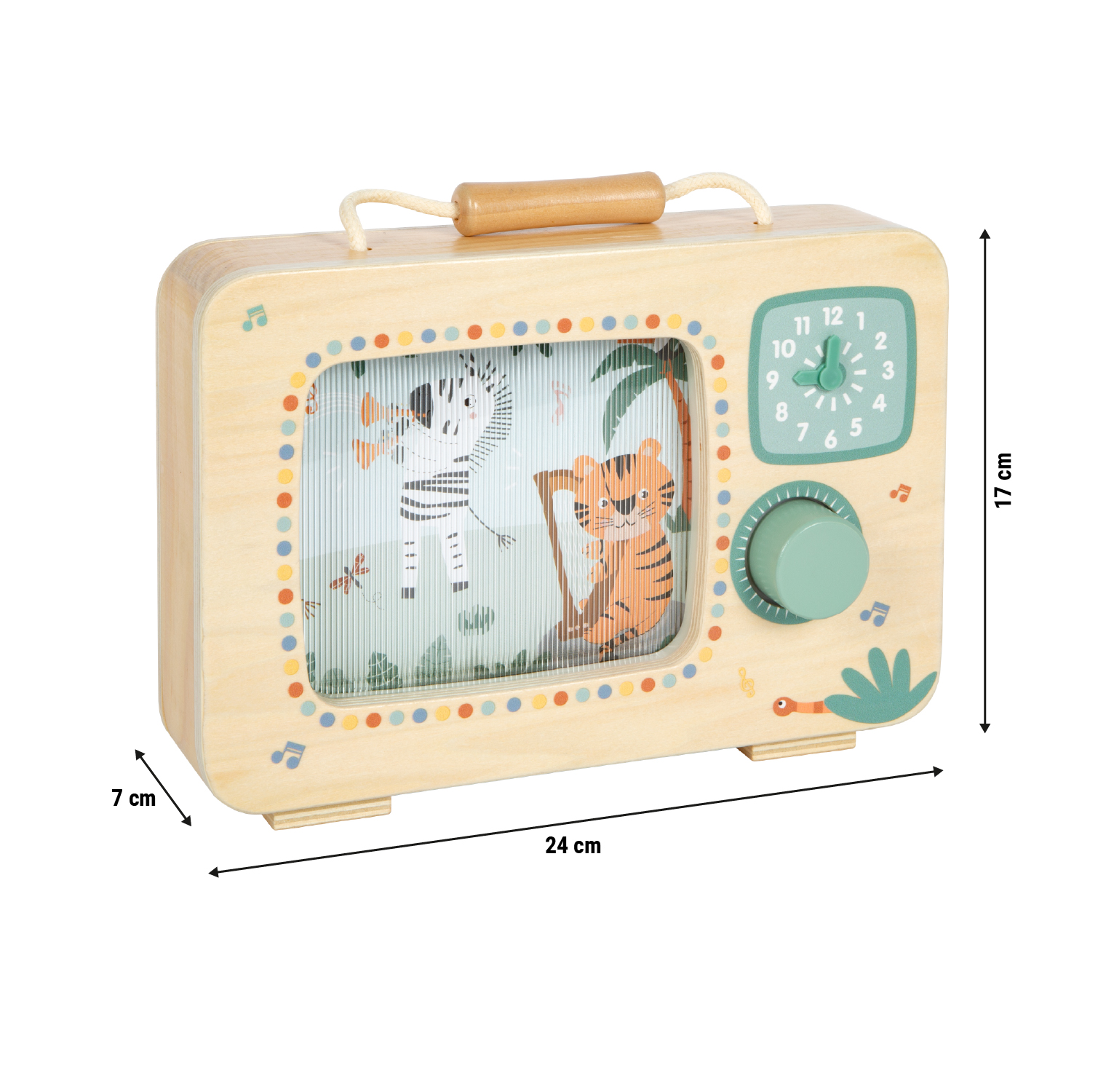 Spieluhr TV Safari Größen-Skizze