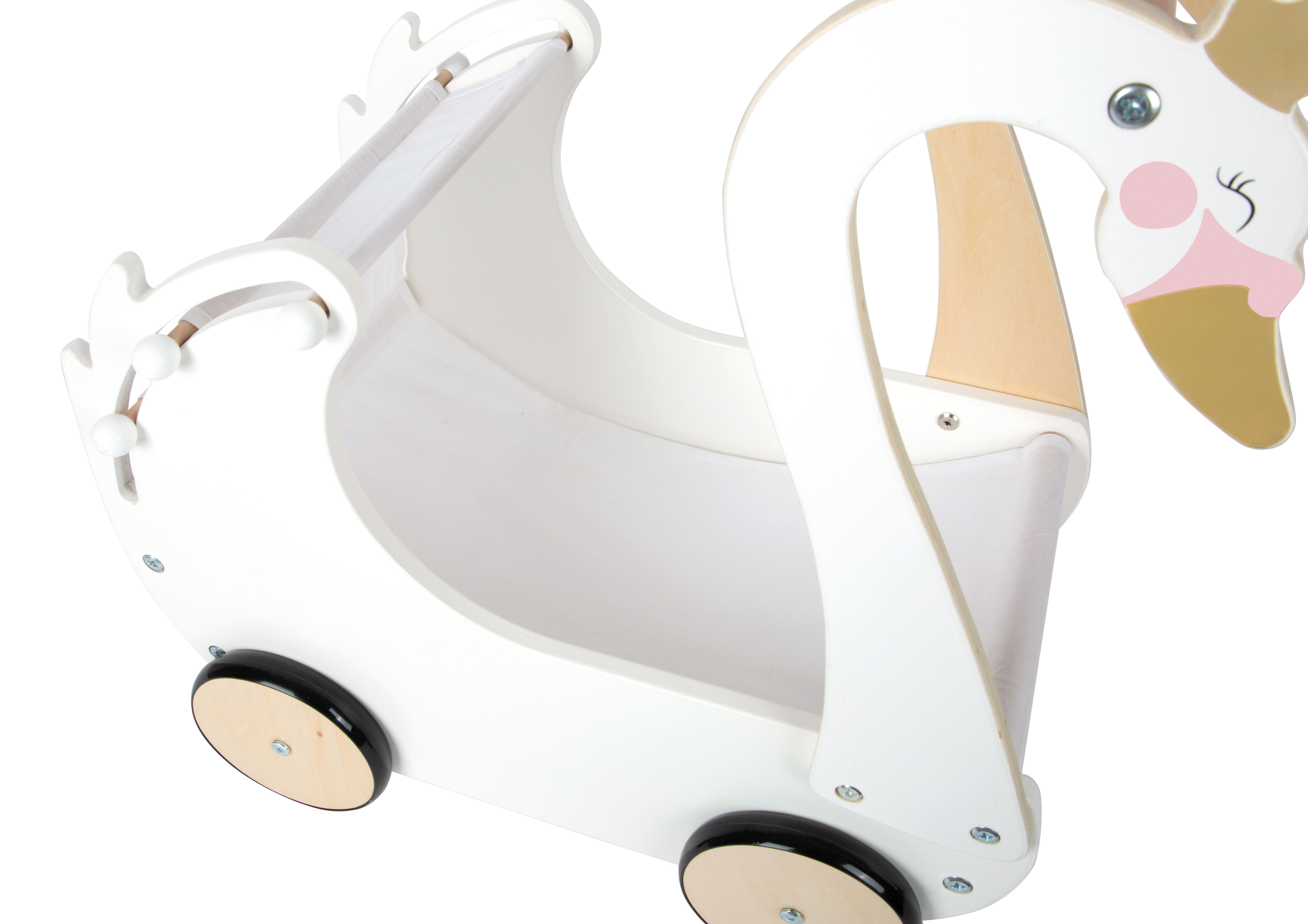 Puppenwagen Schwan für Kinder