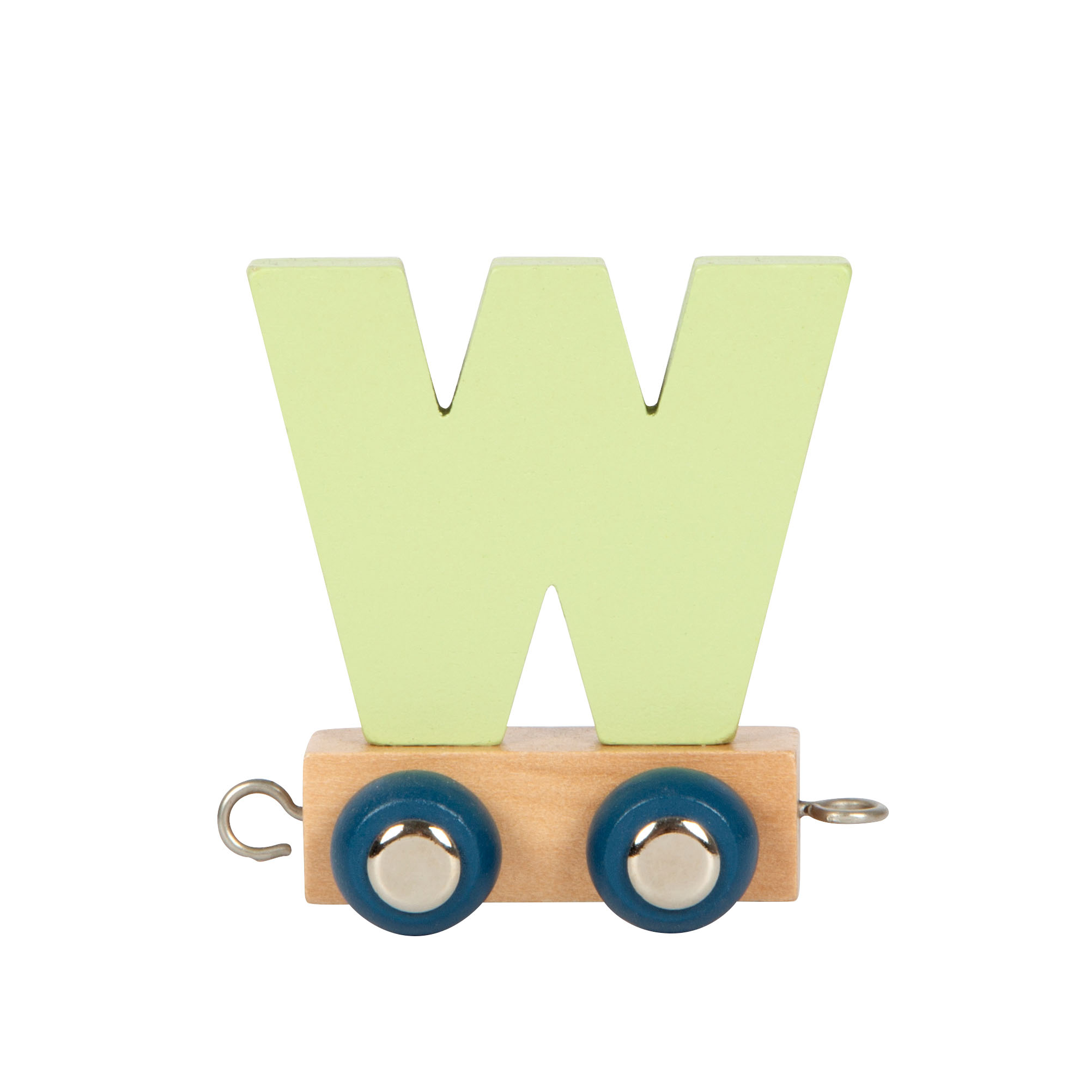 Grüner Buchstabenzug W aus Holz