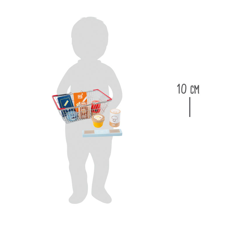 Lebensmittel-Set im Einkaufskorb „fresh“ für Kinder