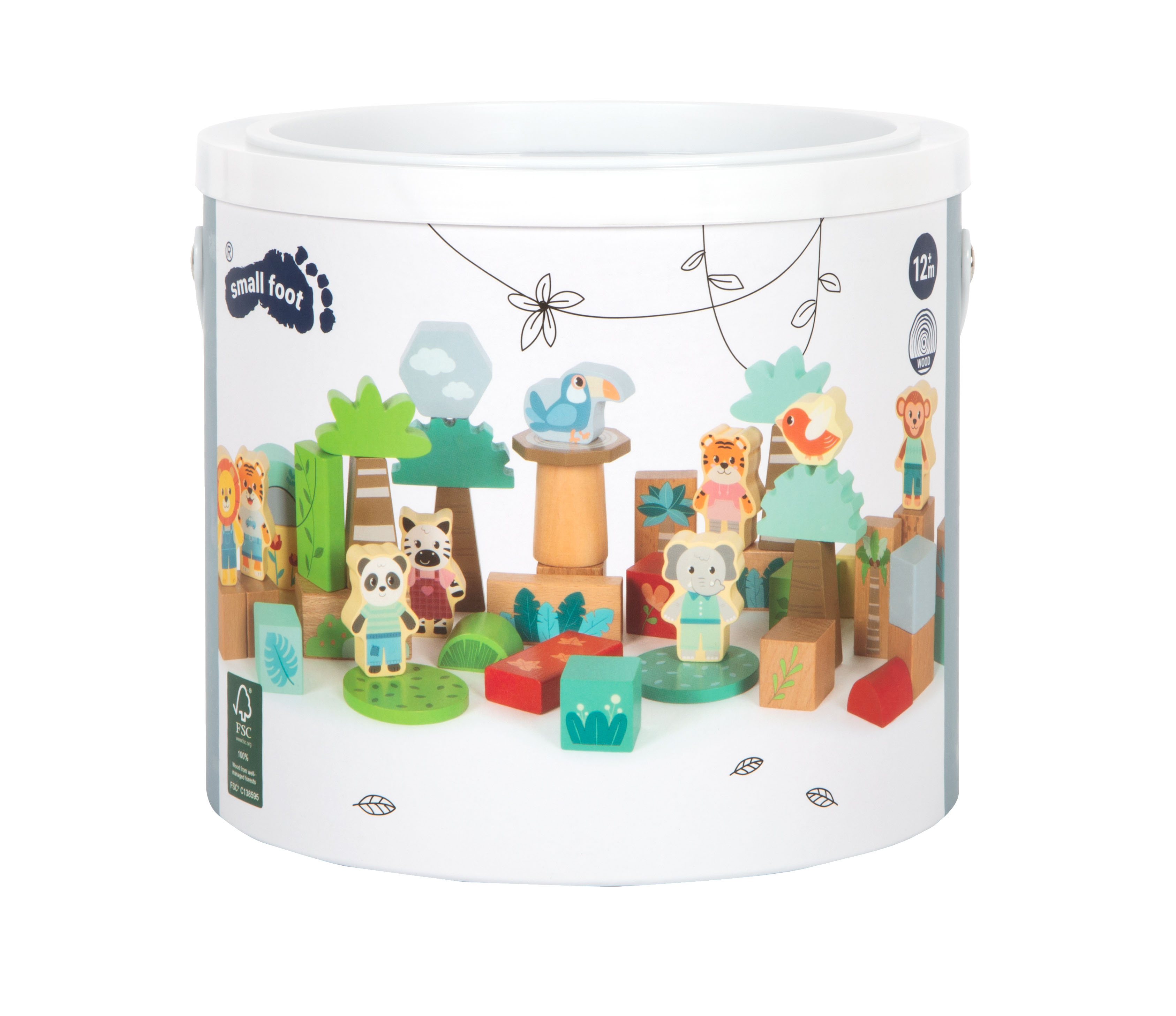 Verpackung Holzbausteine Jungle Friends