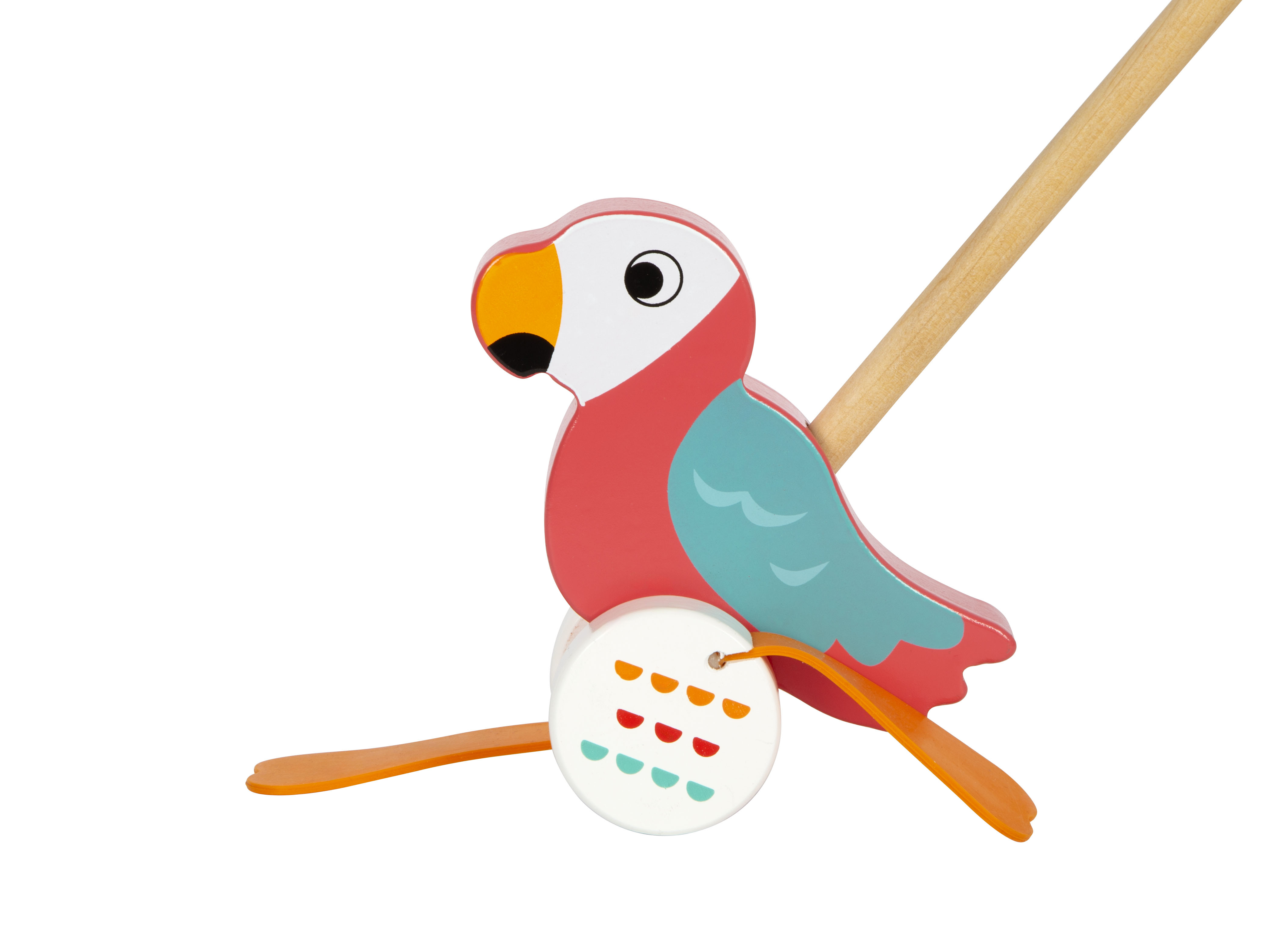 Schiebetier bunter Papagei Lori frontal