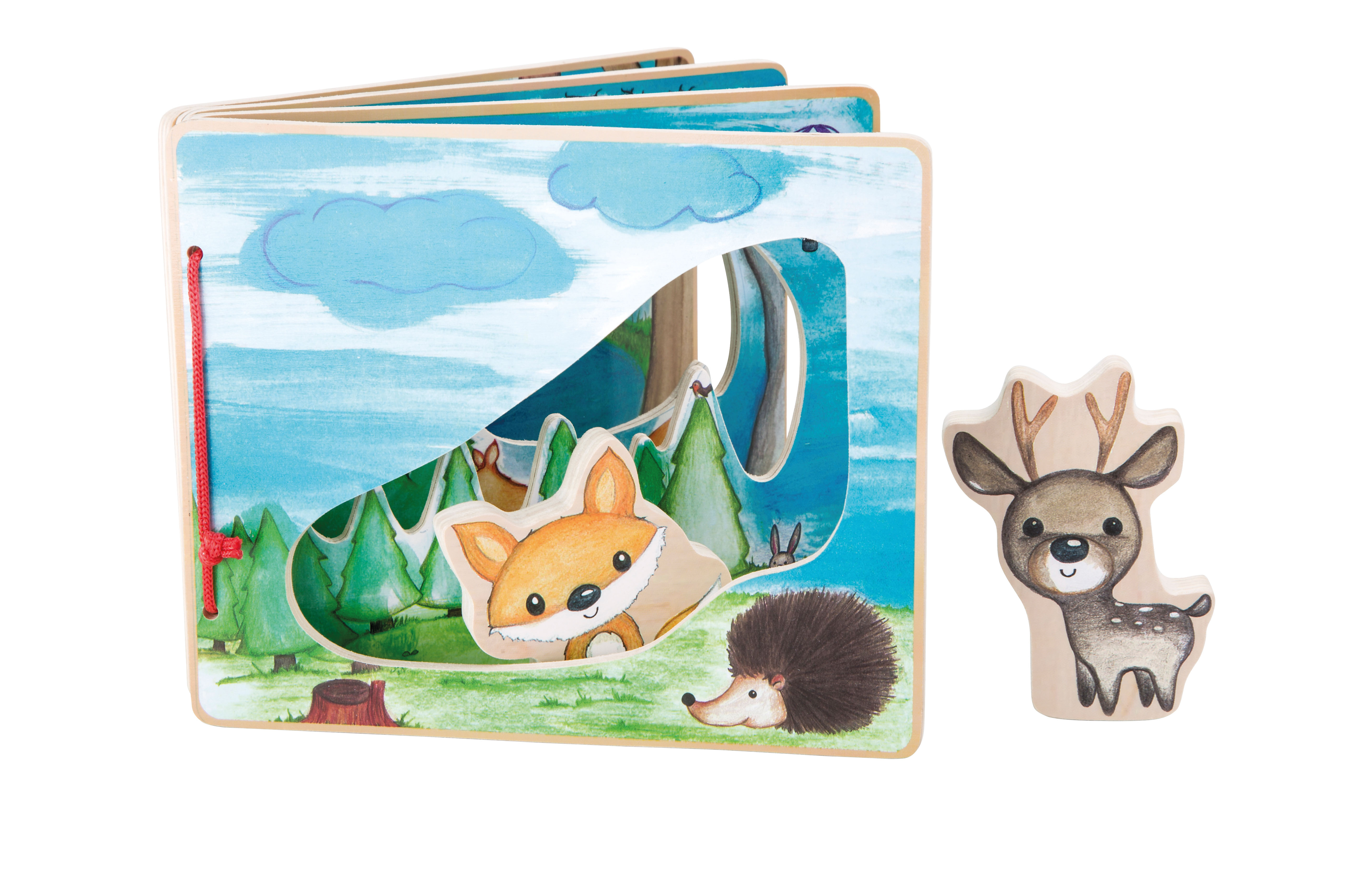 Bilderbuch Waldlandschaft, interaktiv für Kinder