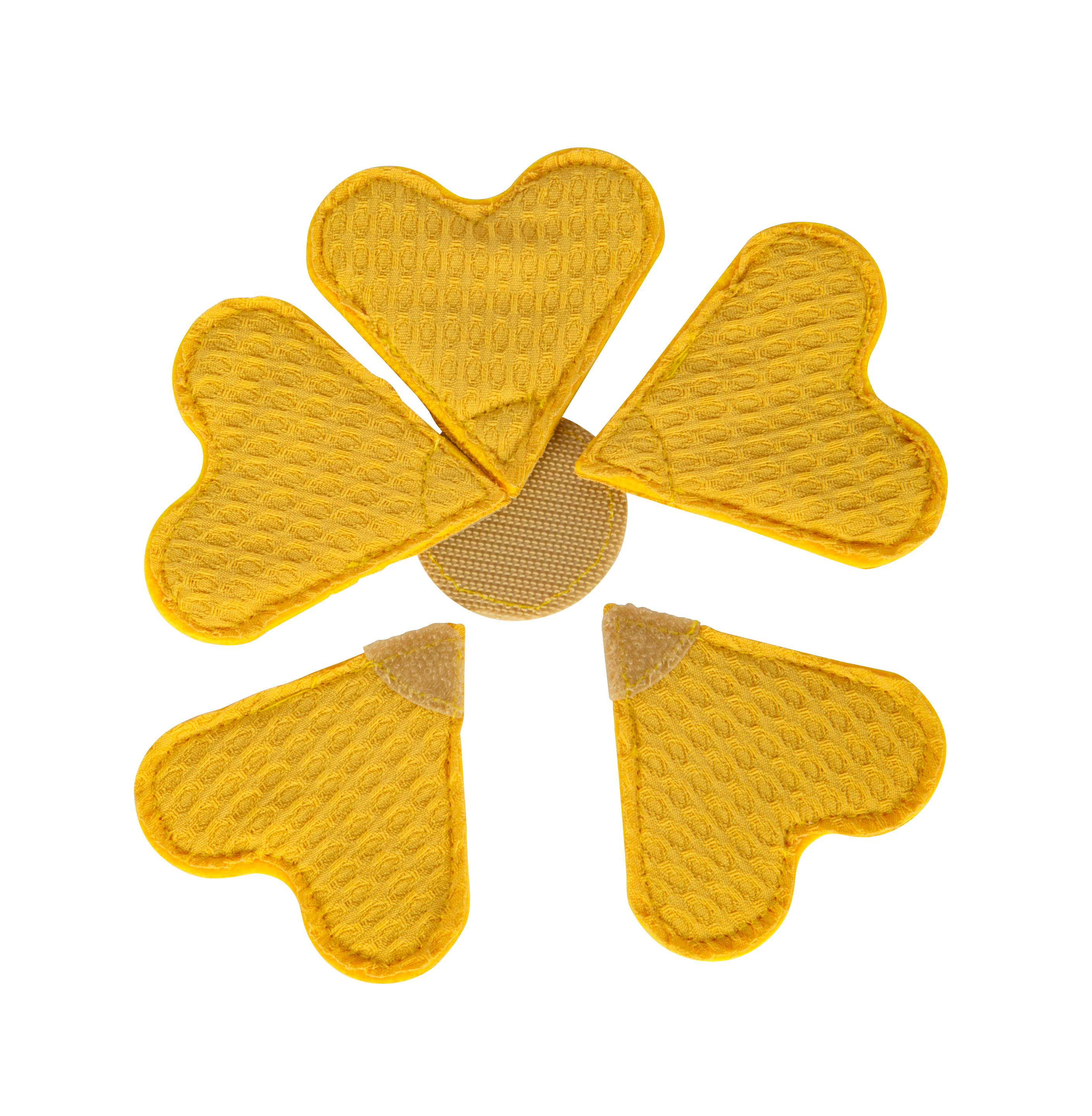 Stoff-Waffeln zum Spielen mit Klett