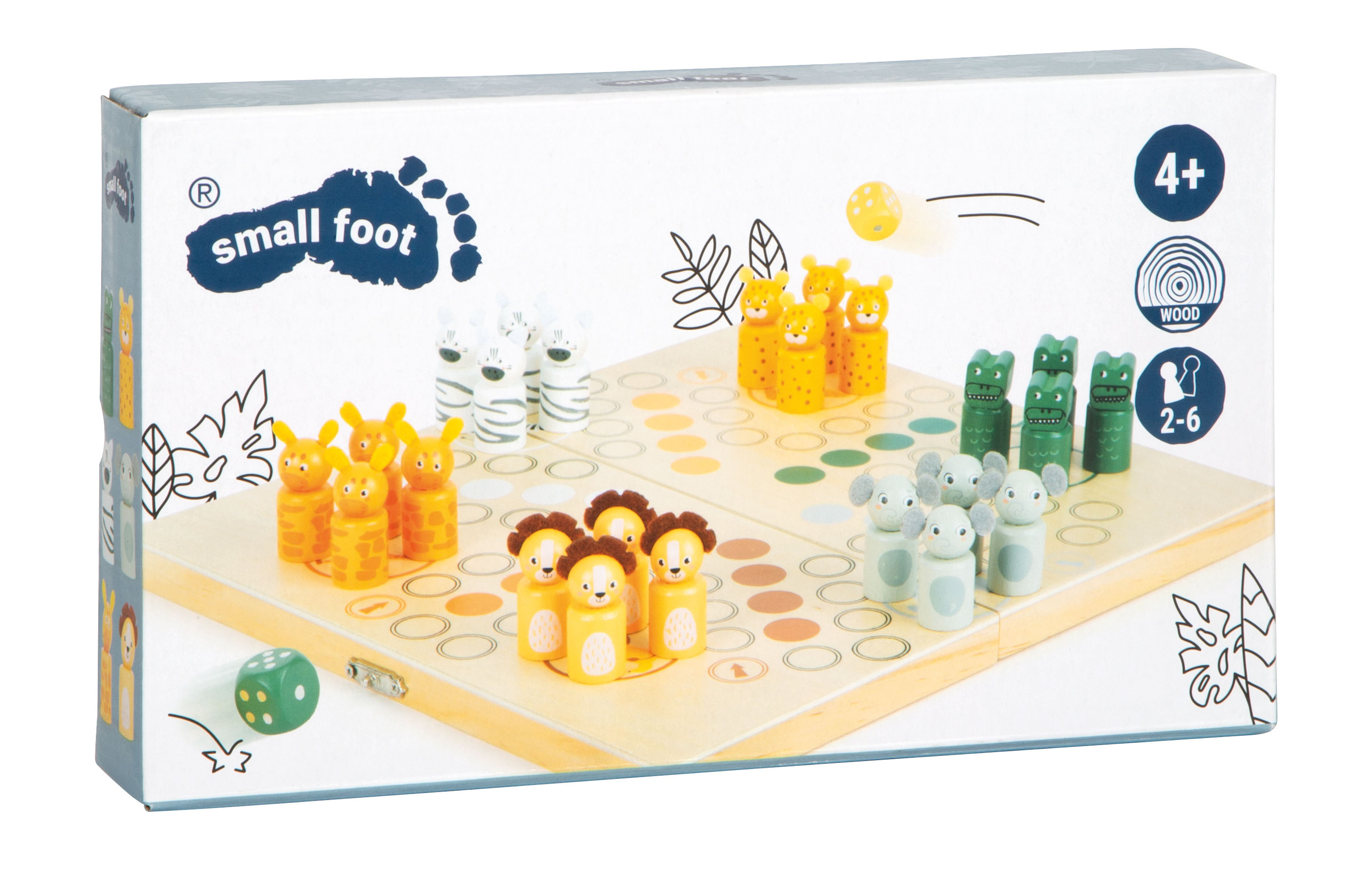 Ludo für 6 Spieler „Safari“ für Kinder