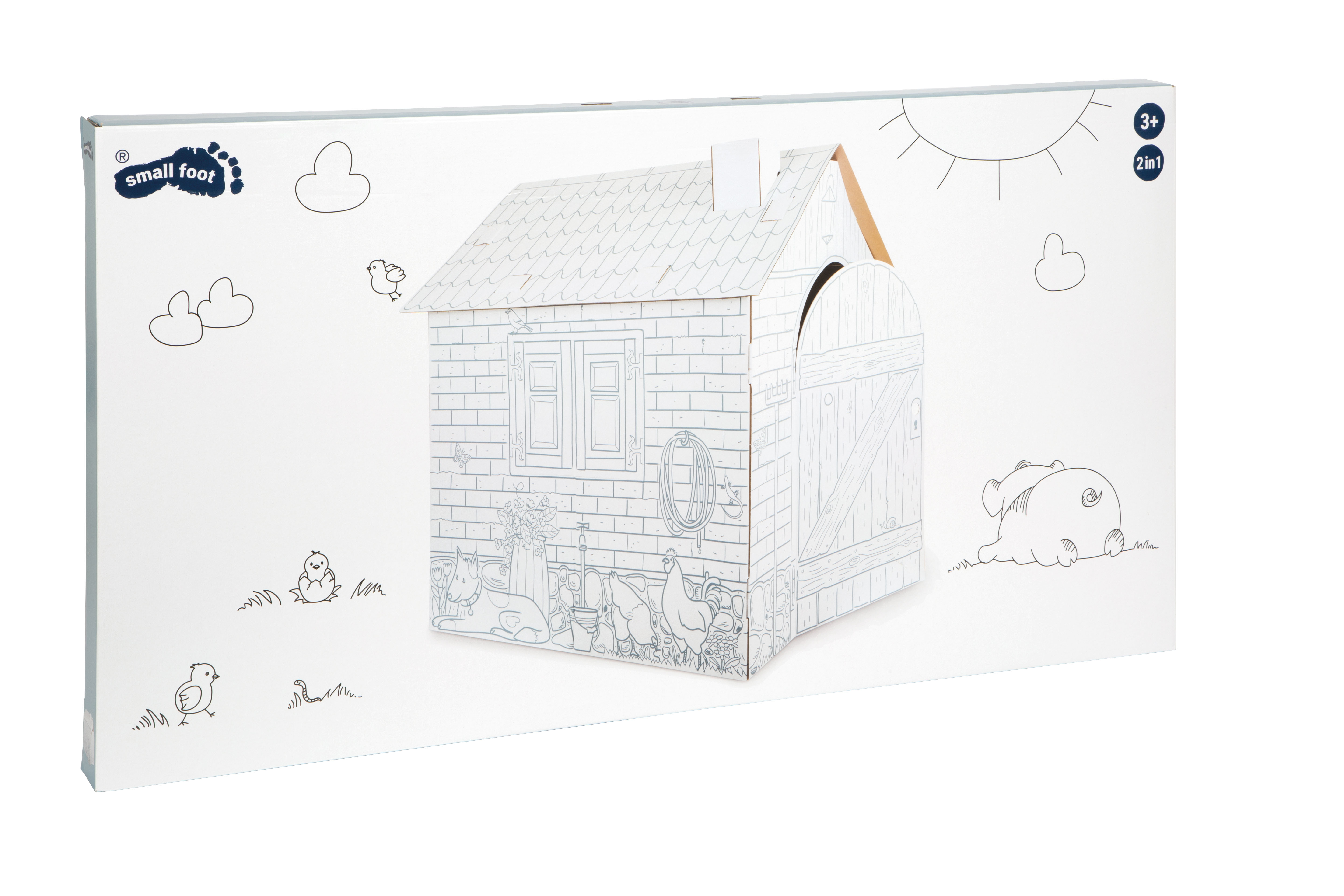 Spielhaus "Häuschen" aus Bastelkarton für Kinder