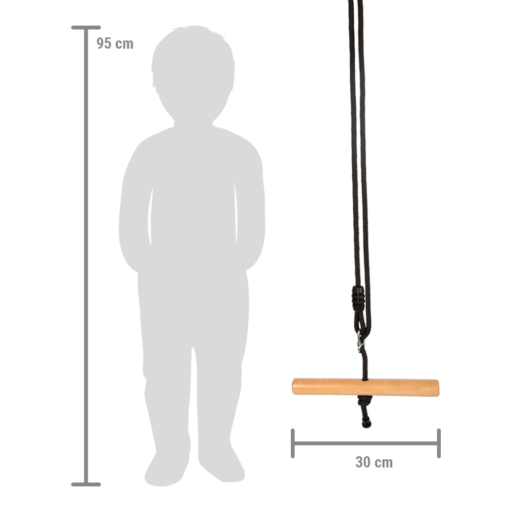 Größenvergleich Trapezschaukel mit Kind