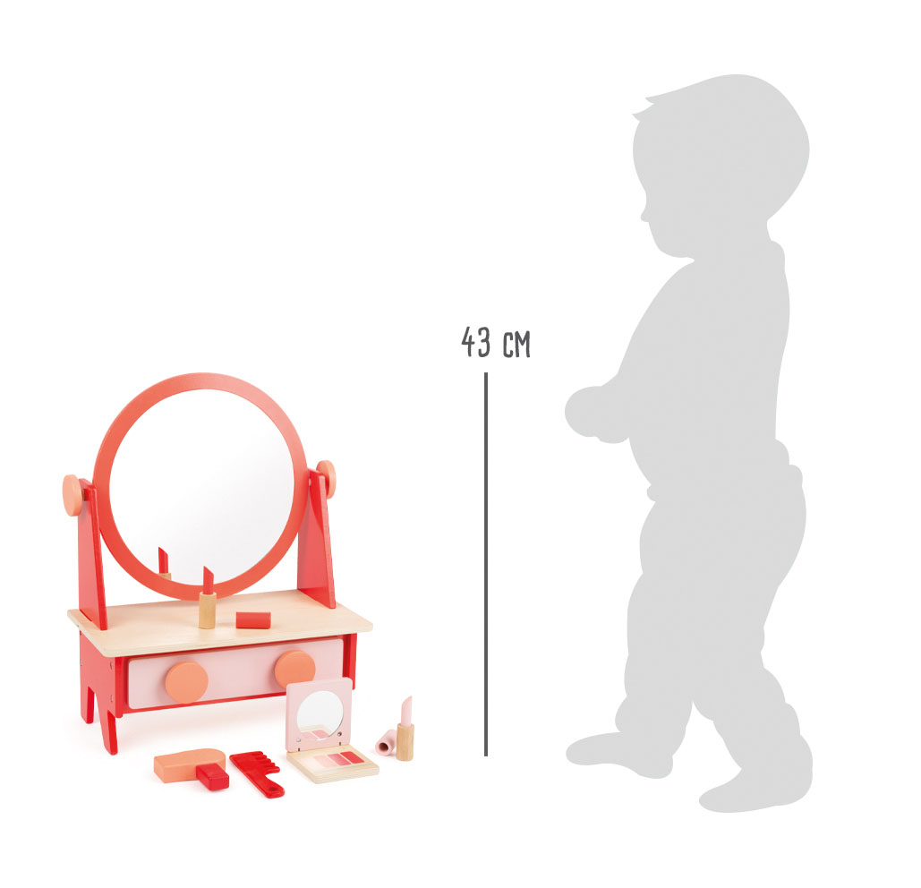 Schminktisch Retro mit Spiegel für Kinder